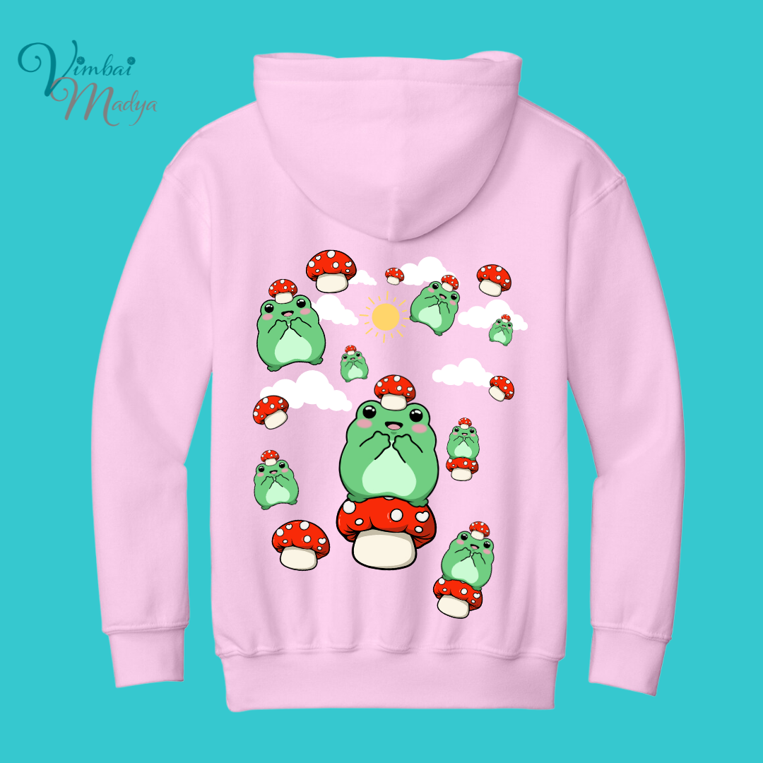 sleepy Frog  Youth Sweater Hoodie  : Perfect Birthday Gift & Fall Winter Essential  .  Trendy, Unisex Style for Your Best Friend's Wardrobe