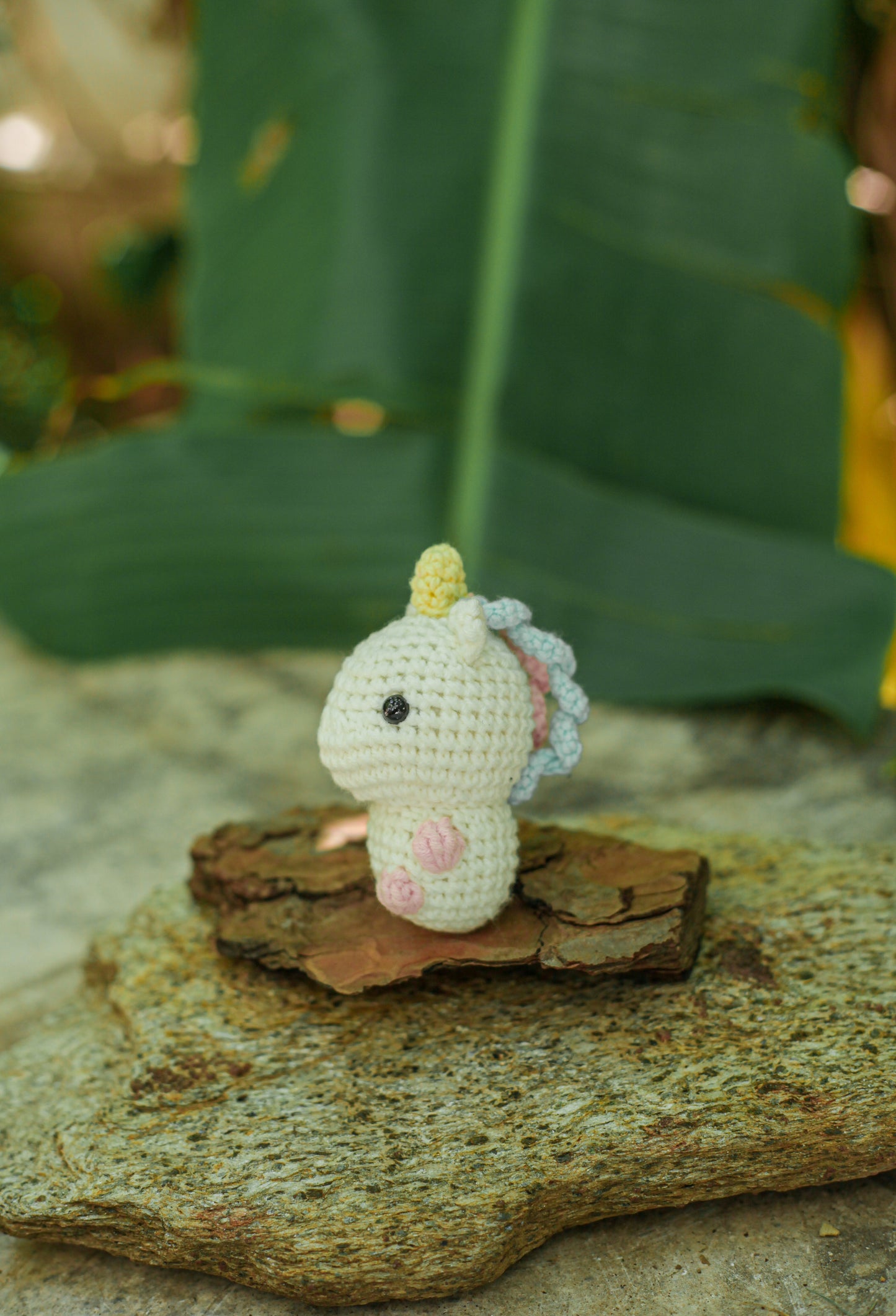 Unicorn Crochet Miniature Doll . Perfect Sensory Fidget Toy . Car and Office Desk Decor . Pocket Hug, Cute DIY Baby Mobile and Stocking Stuffer