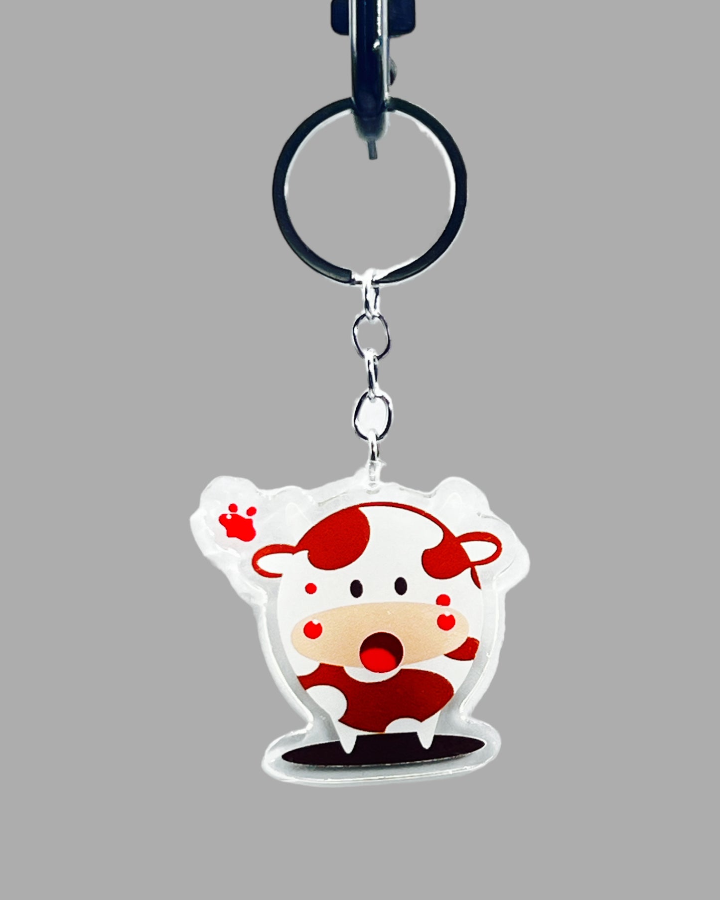 Beef Shorthorne Cow  farm animal Acrylic key chain