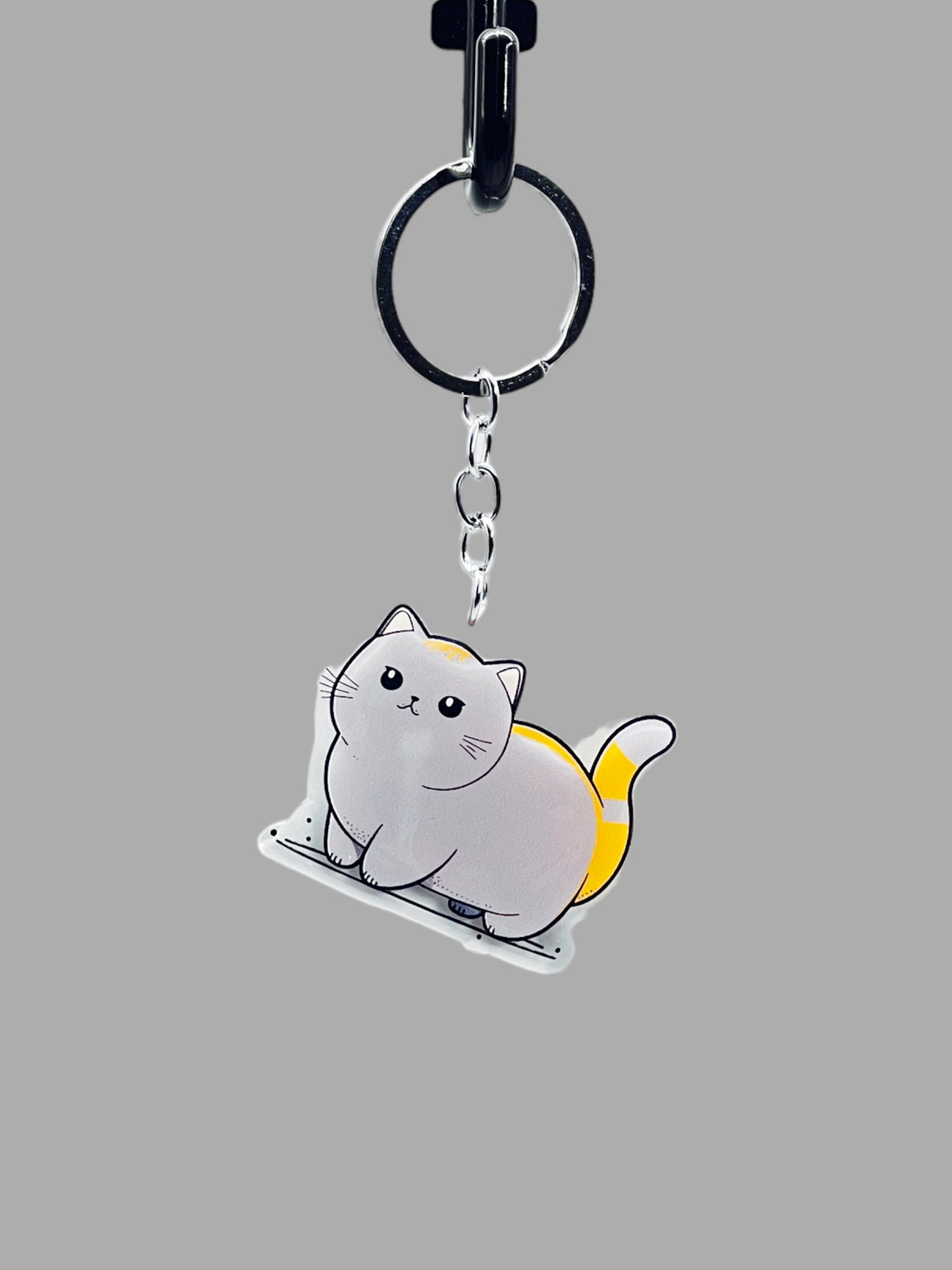 Chartreux Cat Acrylic keychain, Cute kawaii memorial ornament, pet portrait charm gift  backpack fob, dad car décor, first day of school gift