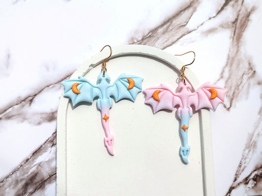 Dragonfly polymer clay earrings cute minimalist nature girls earrings, birthday gift for best friend, Christmas gift or stocking stuffer for her