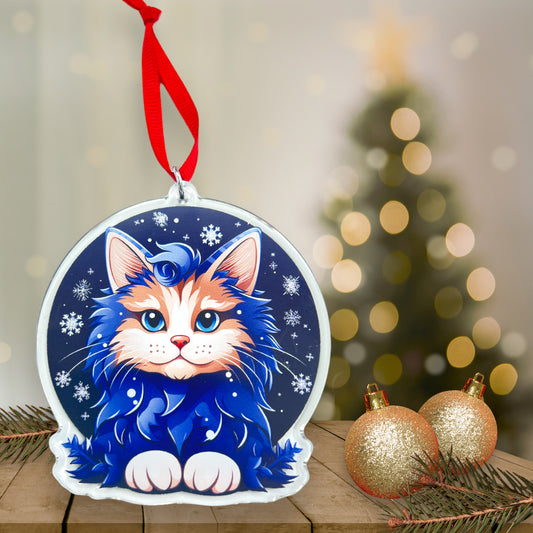 Acrylic Pet ornament, Christmas Ornament, Pet Memorial Ornament,Christmas Photo Ornament, Pet Portrait