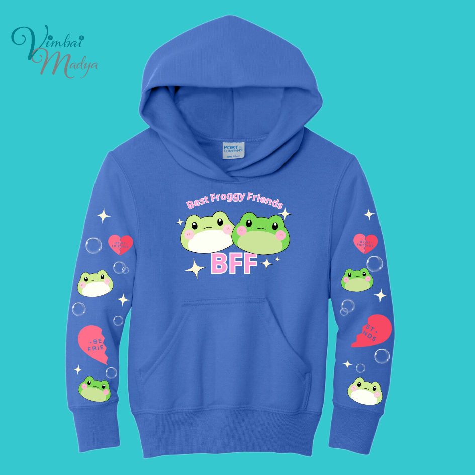 Kawaii Frog Sweater Hoodie  : Perfect Mother's Day Gift & Fall Winter Essential  .  Trendy, Unisex Style for Your Best Friend's Wardrobe