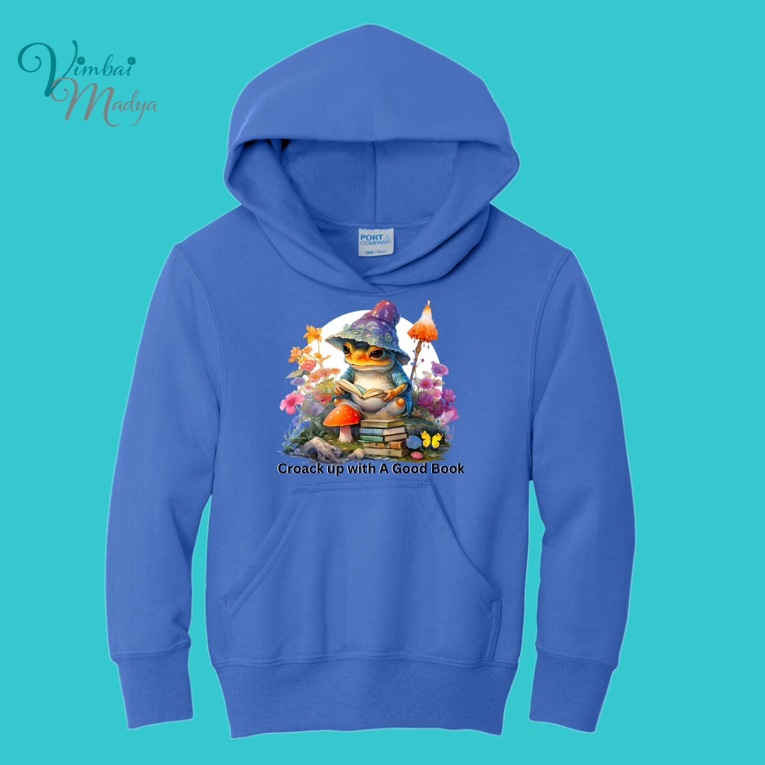 Youth Frog Mushroom Psychedelic  Kawaii Frog Sweater Hoodie :  frog and toad couples Gift  for Book lovers .Best Friend .  Fall Winter Essential