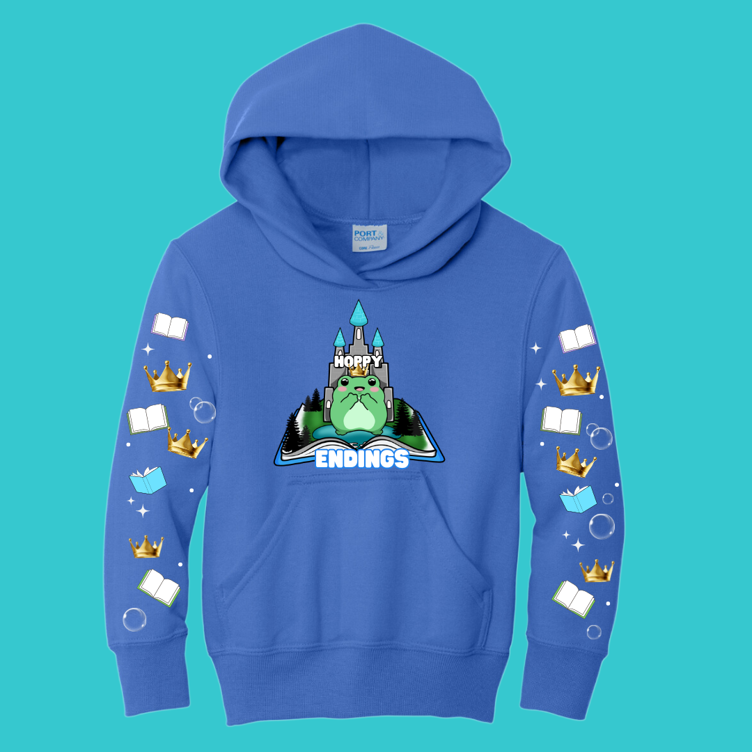 Youth Frog Castle Sweatshirt Unisex Clothing Kawaii  Hoodie : Book Lover and Best Friend Gift . Fall Winter Essential