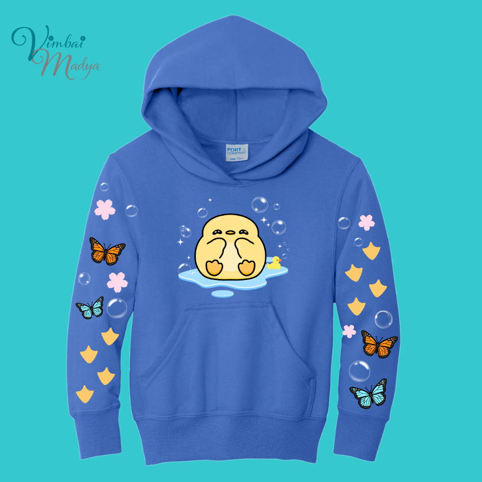 Youth Yellow Duck Sweatshirt Unisex Clothing Kawaii Hoodie : Ocean, fish, beach  and Best Friend Gift . Fall Winter Essential . Gift for her