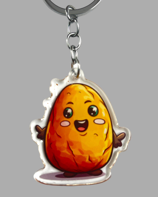 Potato Acrylic Keychain, Cute kawaii memorial ornament, pet portrait charm, backpack fob, dad car décor, stocking stuffer, birthday gift, Other