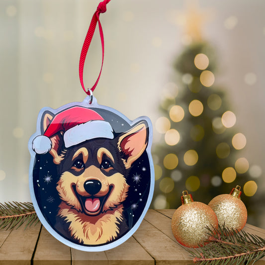 Acrylic Pet ornament, Christmas Ornament, Pet Memorial Ornament,Christmas Photo Ornament, Pet Portrait