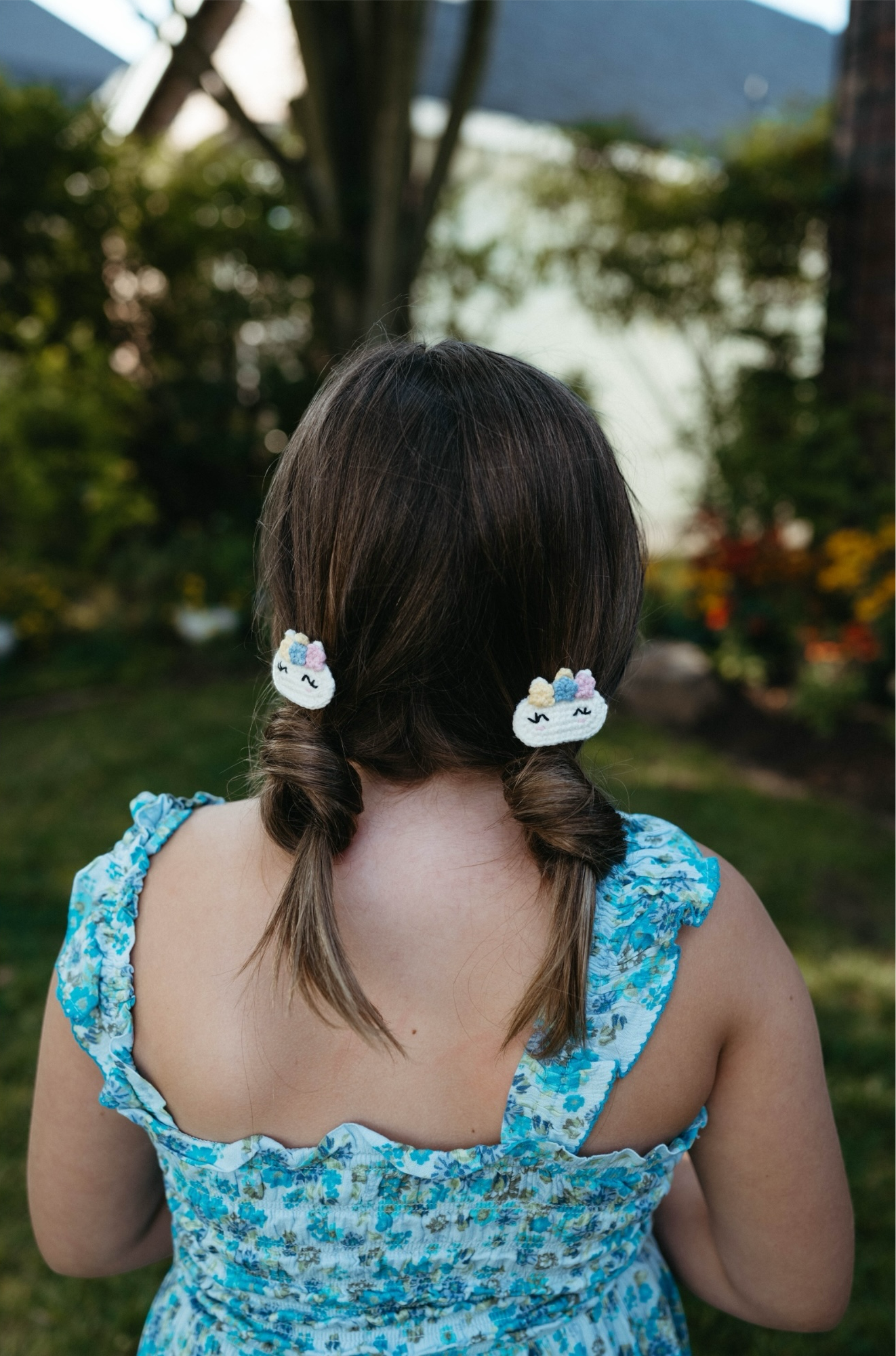 Crochet Trim Snap Hair Clips, Hair barrettes for kids