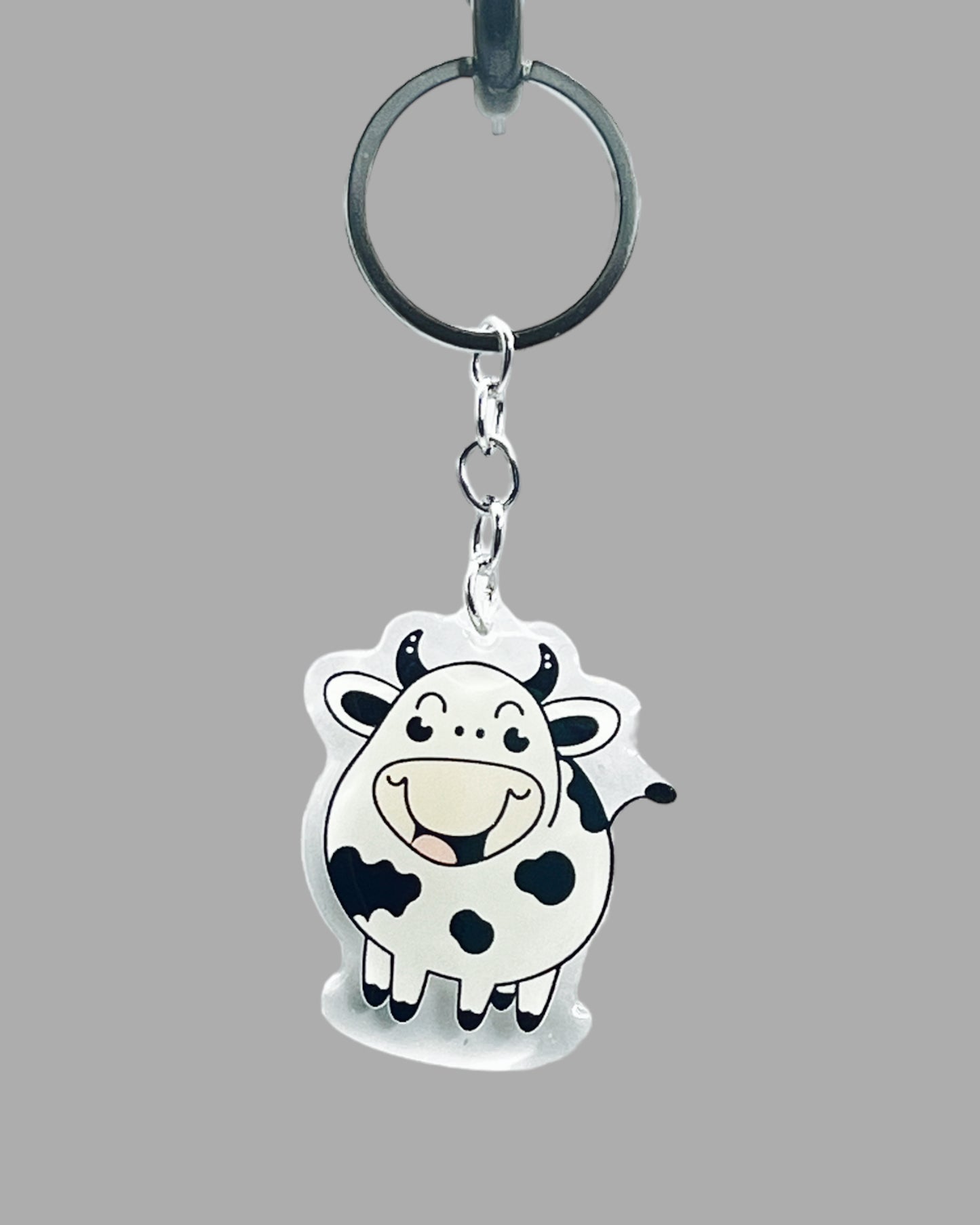 Holstein Cow Acrylic key chain