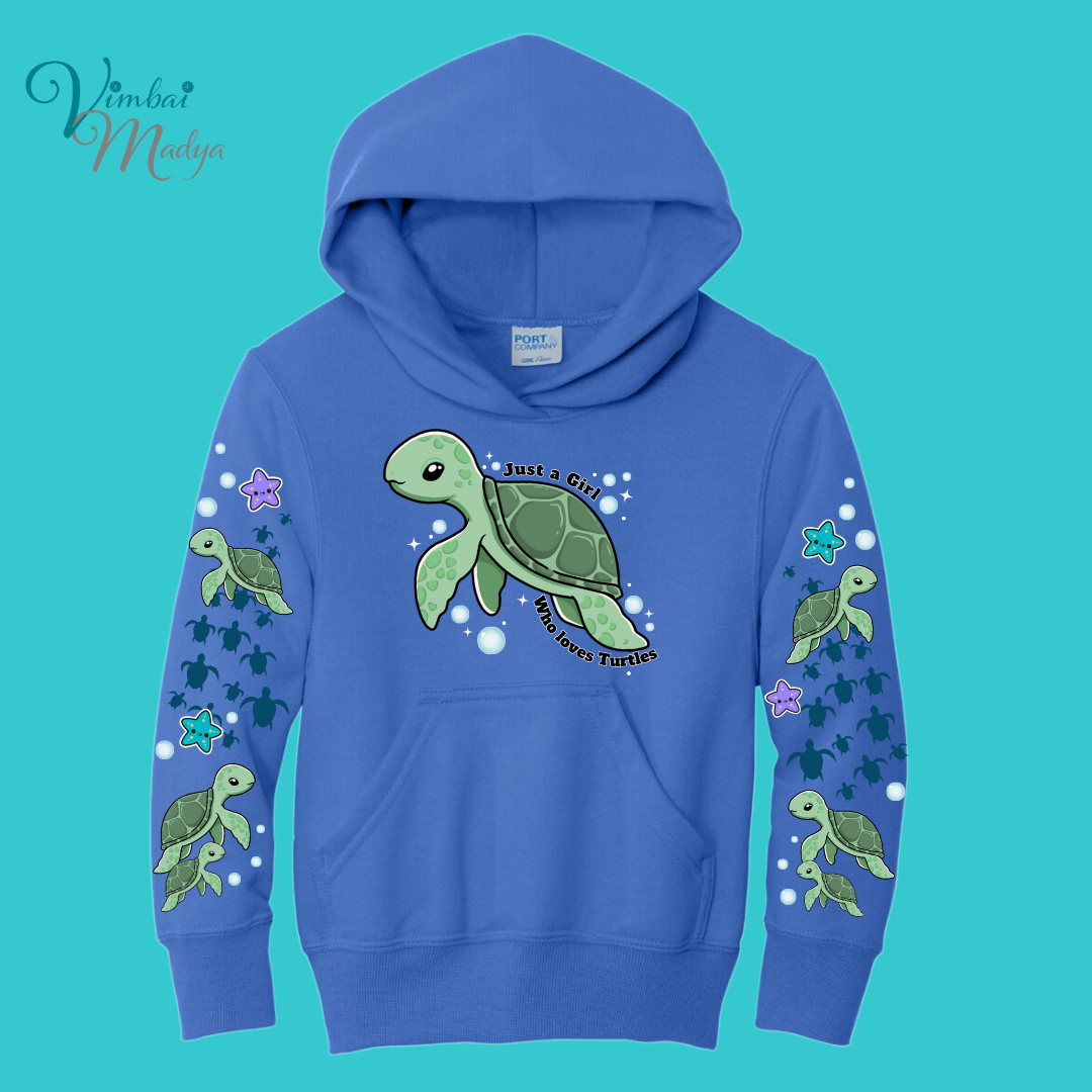 Youth Turtle Sweatshirt Unisex Clothing Kawaii Hoodie : Ocean, fish, beach  and Best Friend Gift . Fall Winter Essential . Gift for her