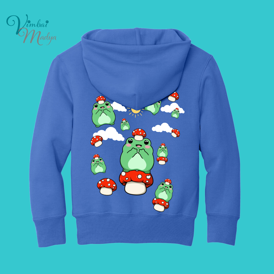 sleepy Frog  Youth Sweater Hoodie  : Perfect Birthday Gift & Fall Winter Essential  .  Trendy, Unisex Style for Your Best Friend's Wardrobe