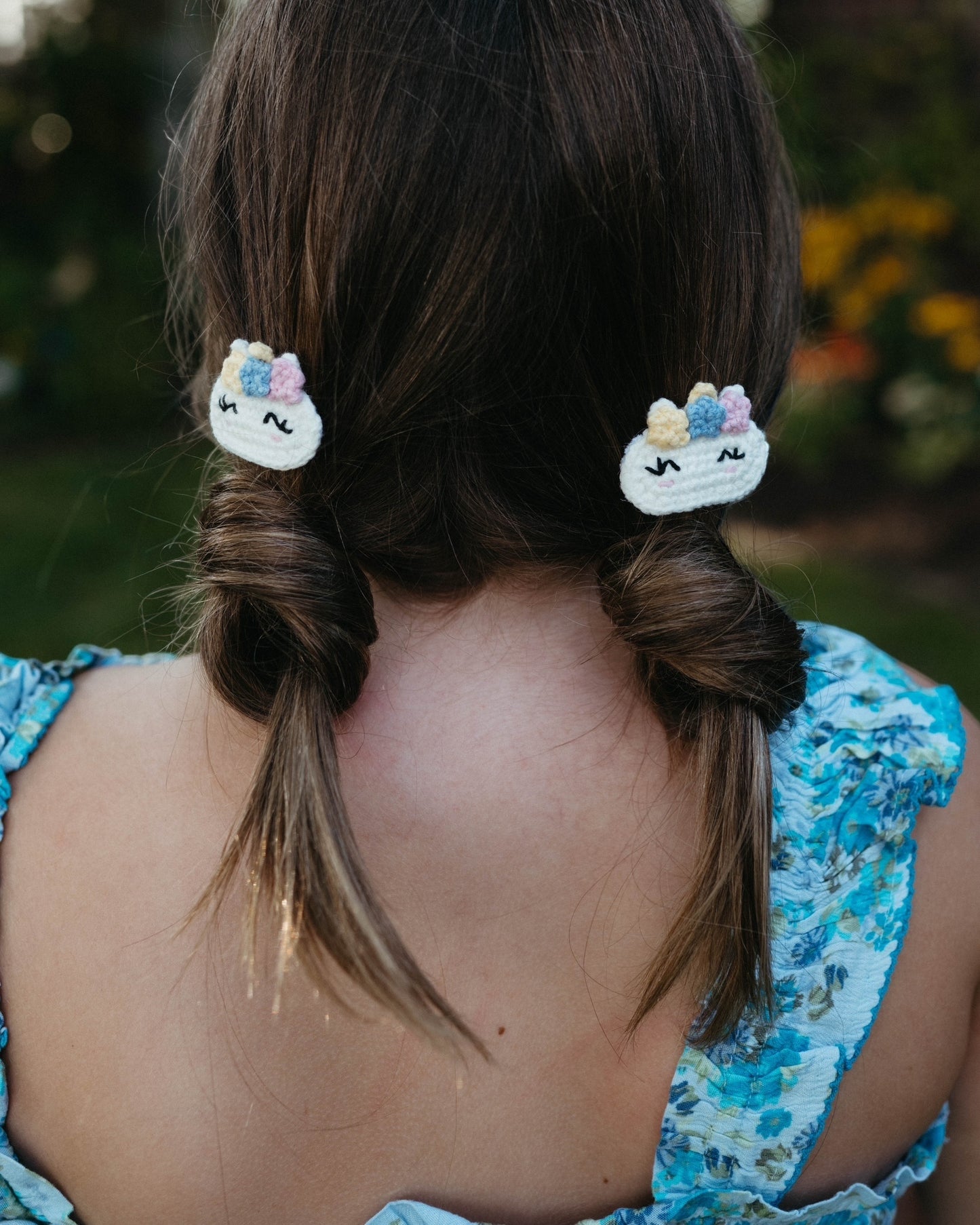 Crochet Trim Snap Hair Clips, Hair barrettes for kids