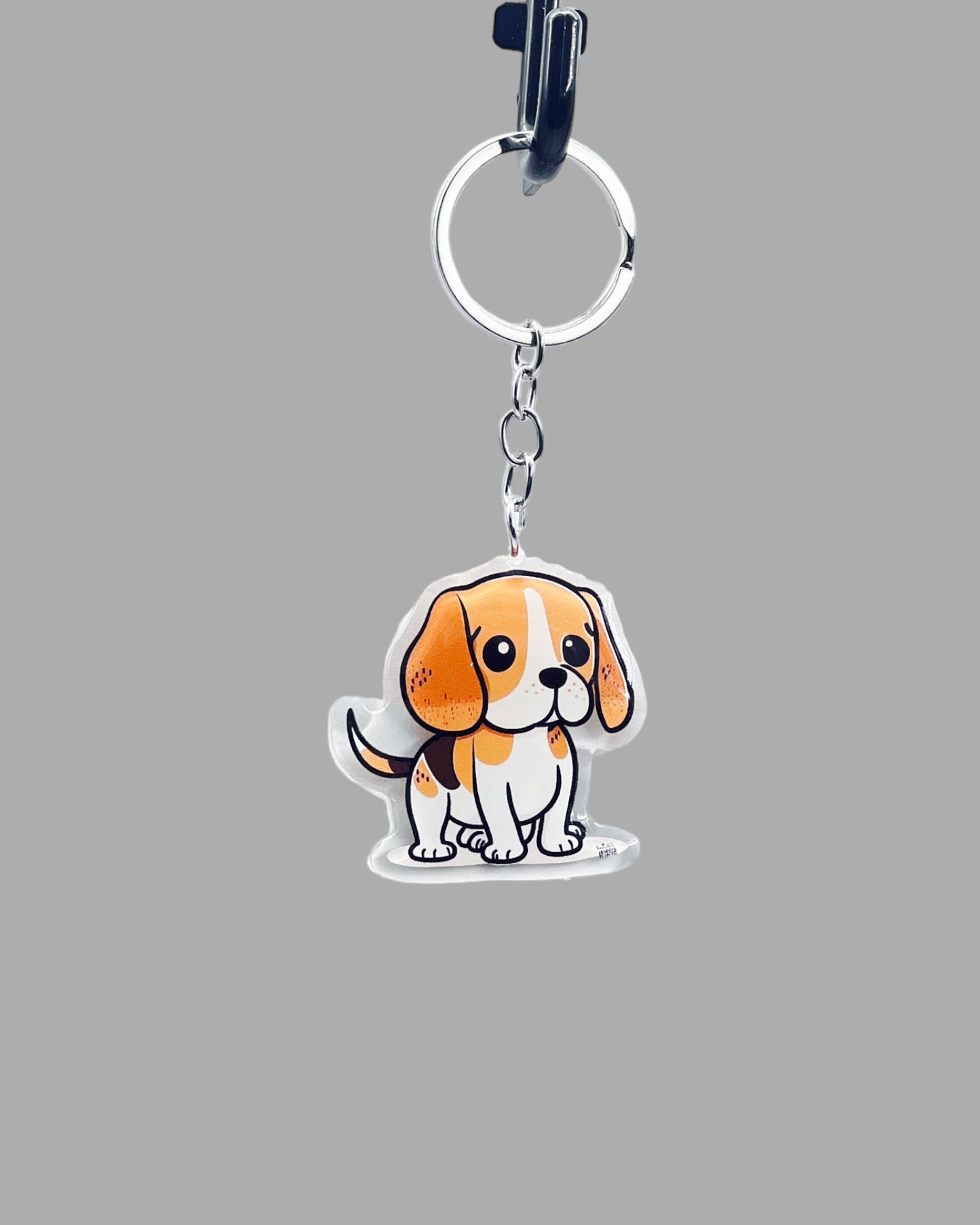 Beagle Dog Acrylic keychain Cute kawaii memorial ornament, pet portrait charm gift  backpack photo fob, dad car décor, first day of school