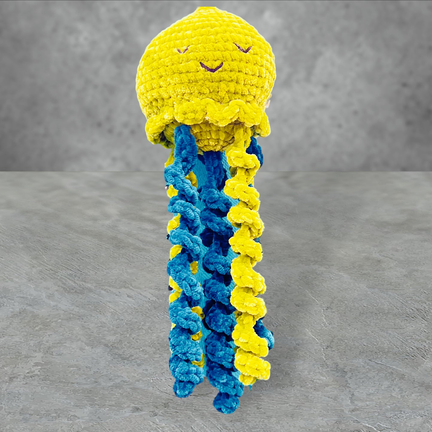 Jellyfish Handmade Crochet stuffed Doll for Montessori Play, Nursery Decor, and Baby Shower Gifts . Granddaughter, niece, nephew & grandson