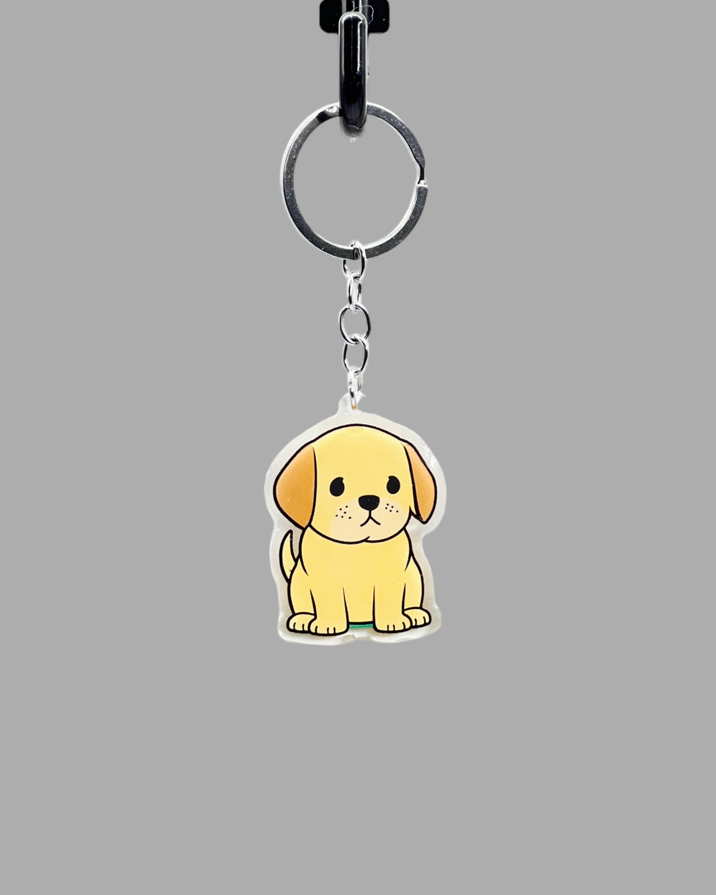 Golden Labrador Dog Acrylic keychain, Cute kawaii memorial ornament, pet portrait charm gift, backpack photo fob, dad car décor, dog mom gift