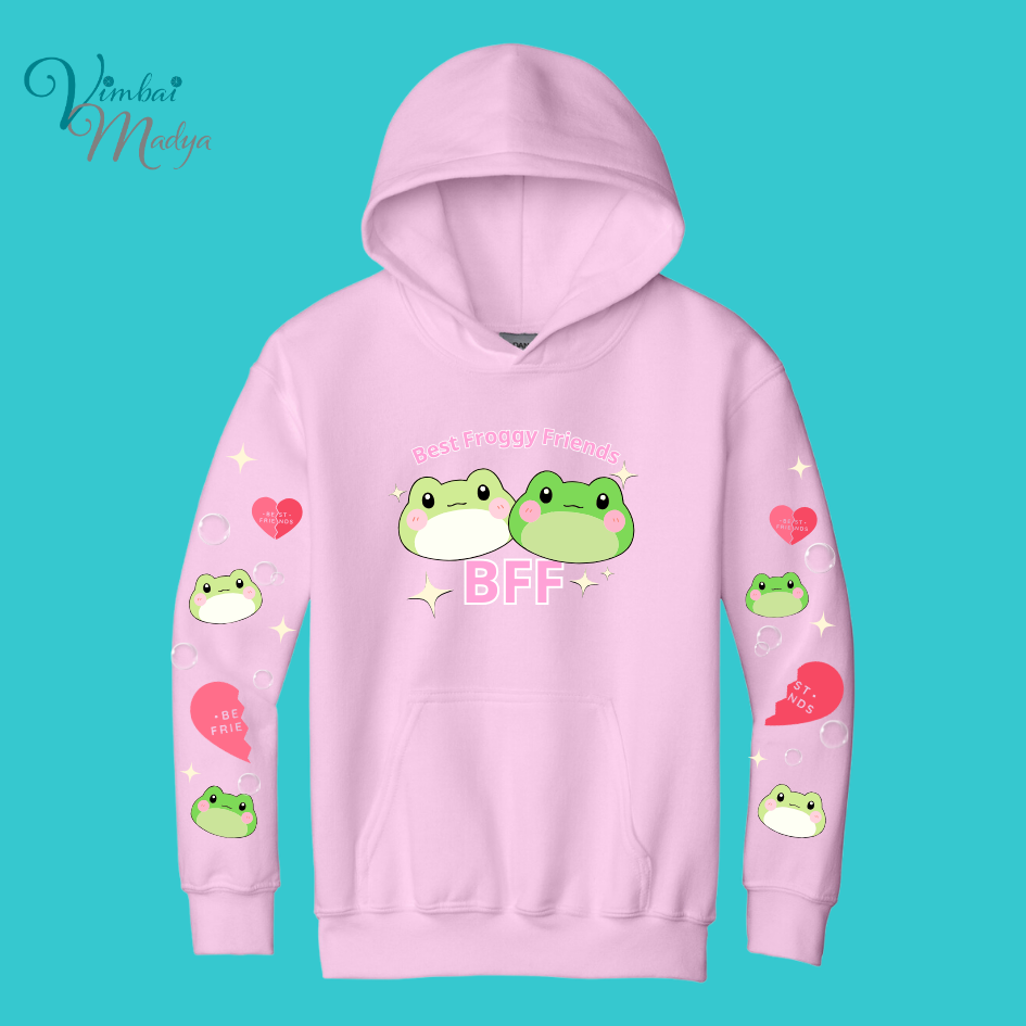 Kawaii Frog Sweater Hoodie  : Perfect Mother's Day Gift & Fall Winter Essential  .  Trendy, Unisex Style for Your Best Friend's Wardrobe