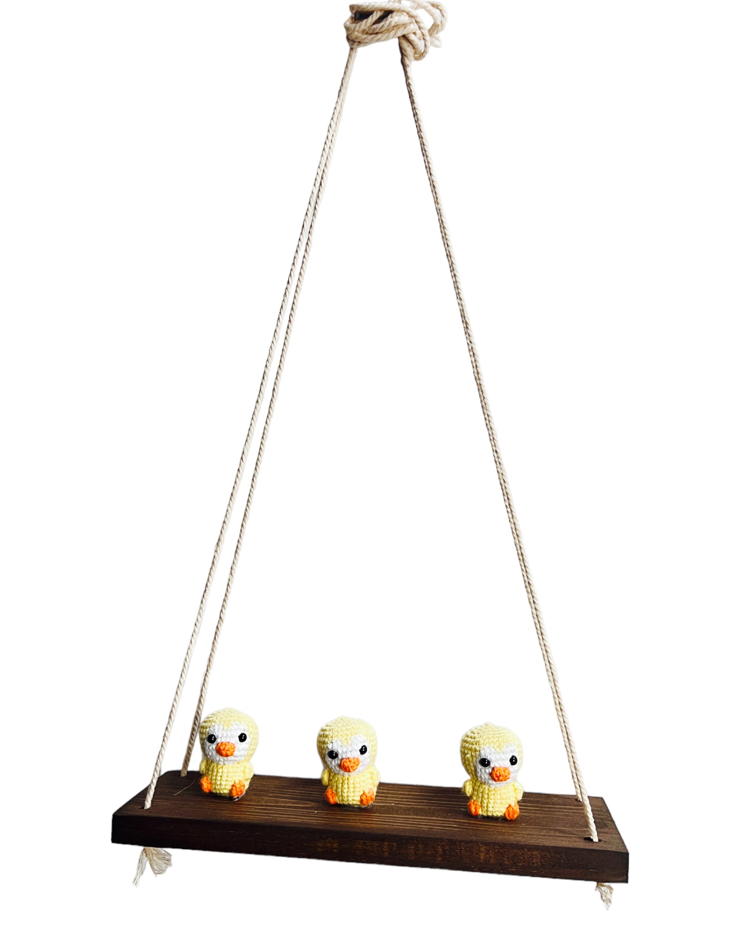 Ducks on a swing  Hanging Wall Shelf