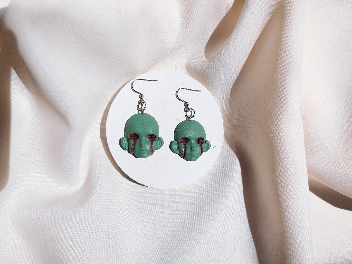 Vampire Witchy polymer clay earrings, halloween spooky witch wican Handmade Dainty  dangle cute minimalist earrings, birthday gift for best friend