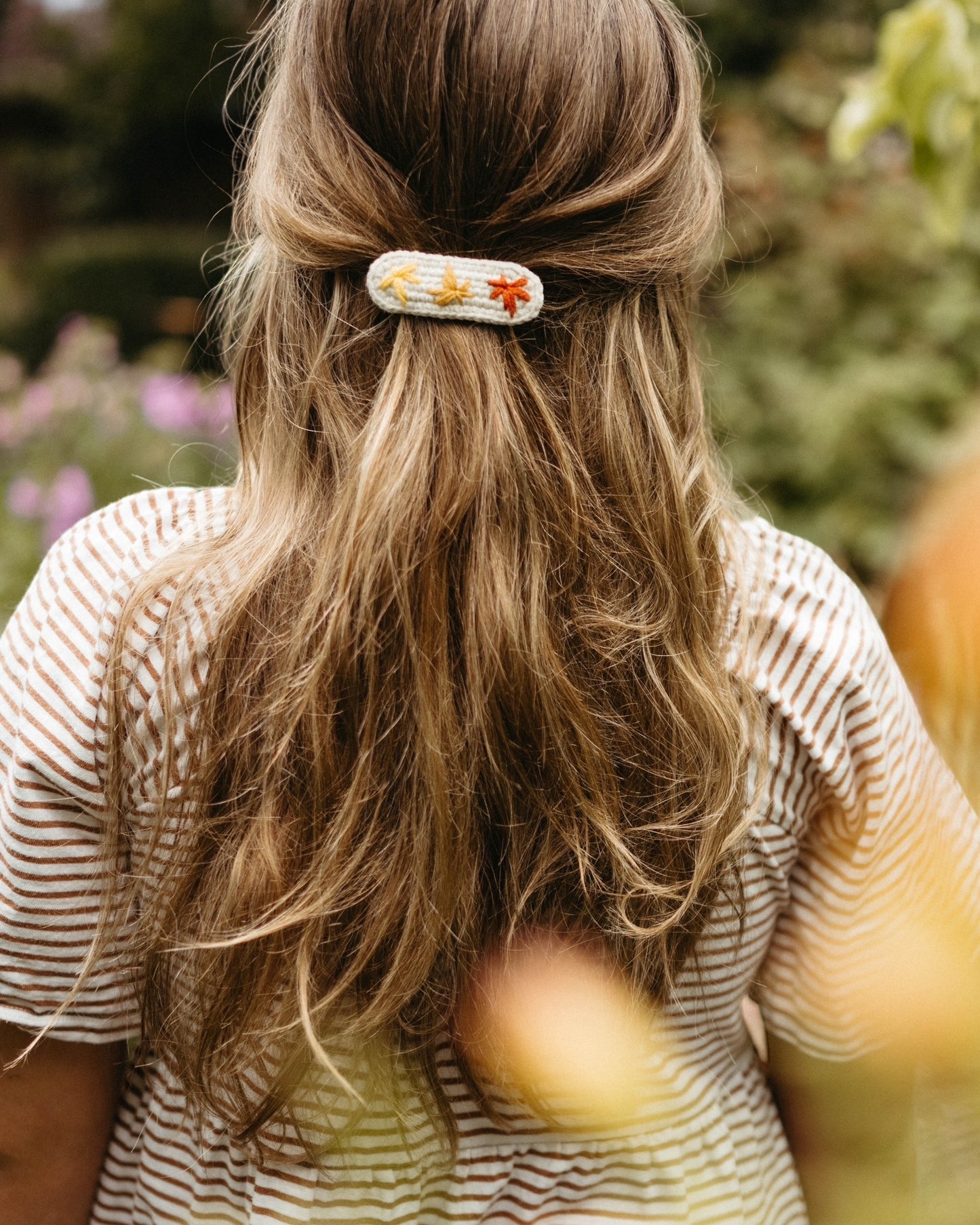 Crochet Trim Snap Hair Clips, Hair barrettes for kids