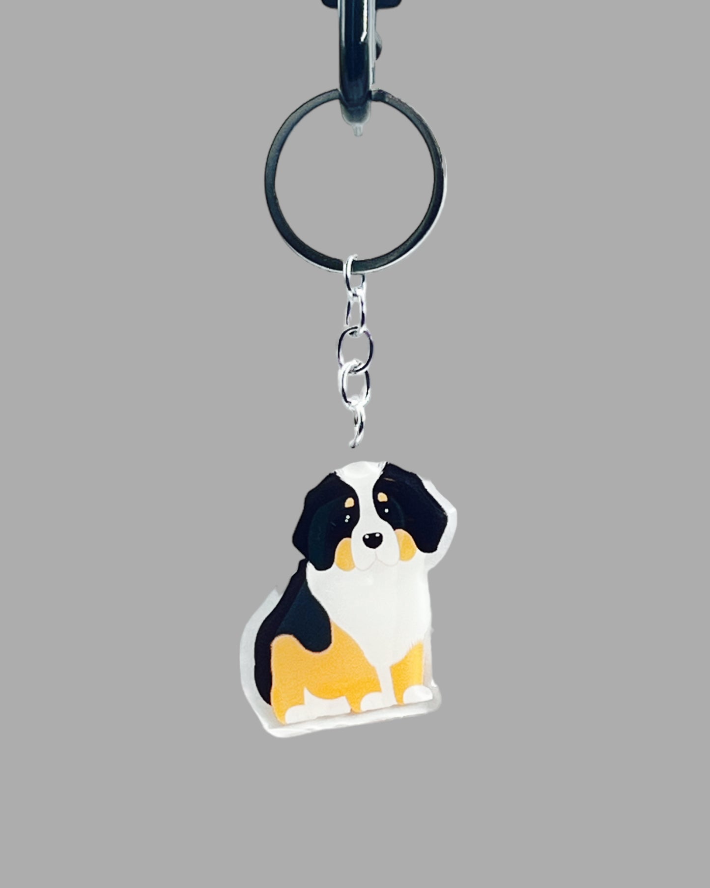 Dog  Acrylic Keychain Cute kawaii memorial ornament, pet portrait charm gift  backpack photo fob, dad car décor, dog mom gift