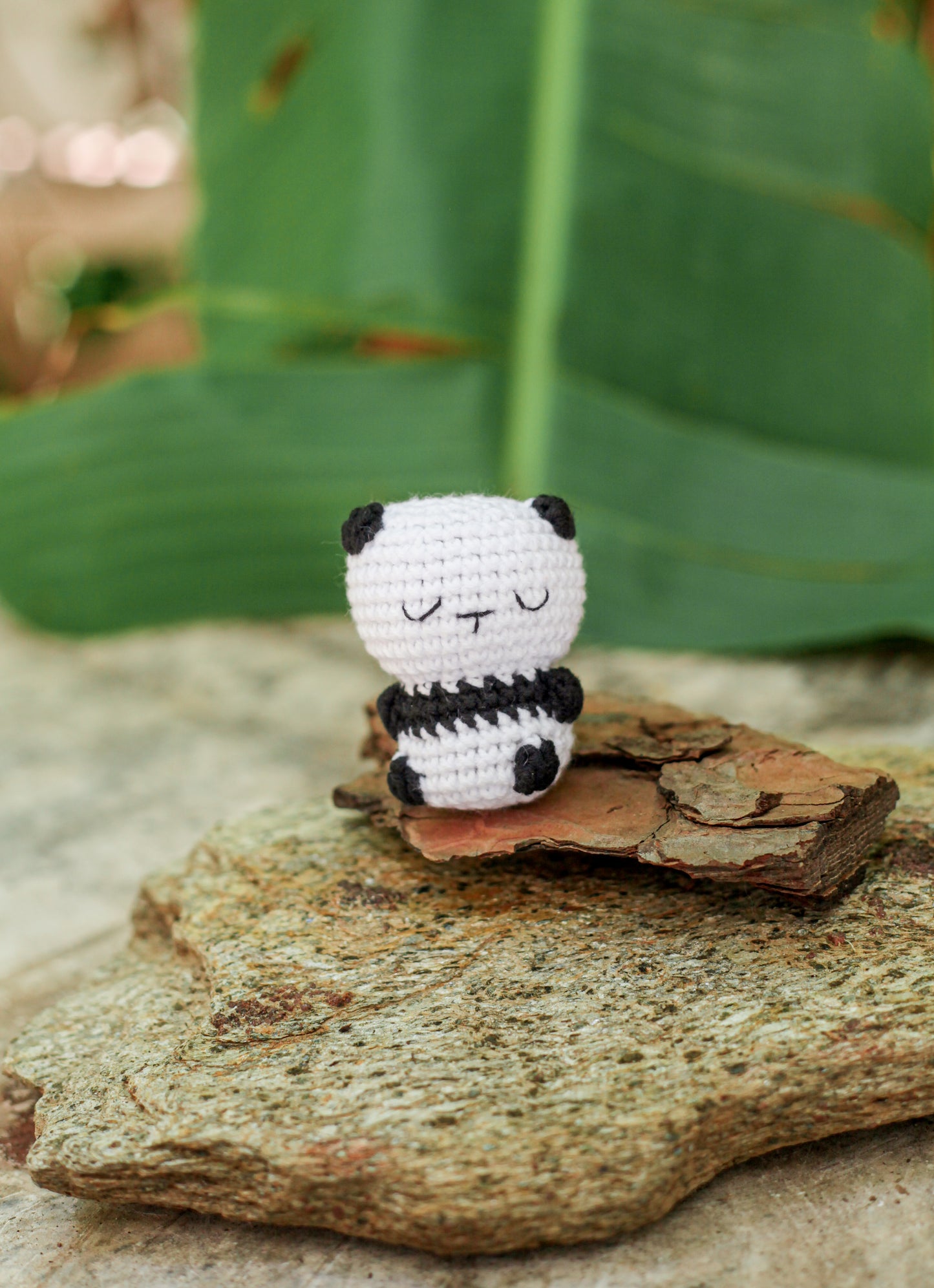 Panda Christmas Crochet ornament  Amigurumi . Cute Desk Decor Toy, Baby's First Nativity, Stocking Stuffer, Unique Festive Decor