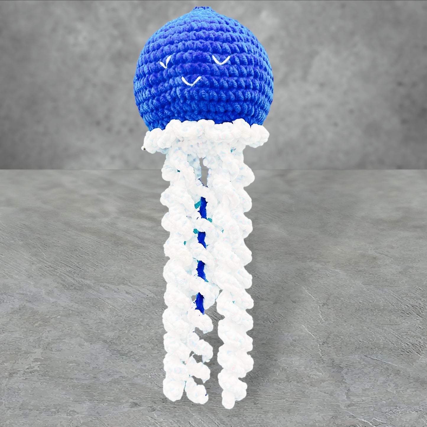 Jellyfish Handmade Crochet stuffed Doll for Montessori Play, Nursery Decor, and Baby Shower Gifts . Granddaughter, niece, nephew & grandson