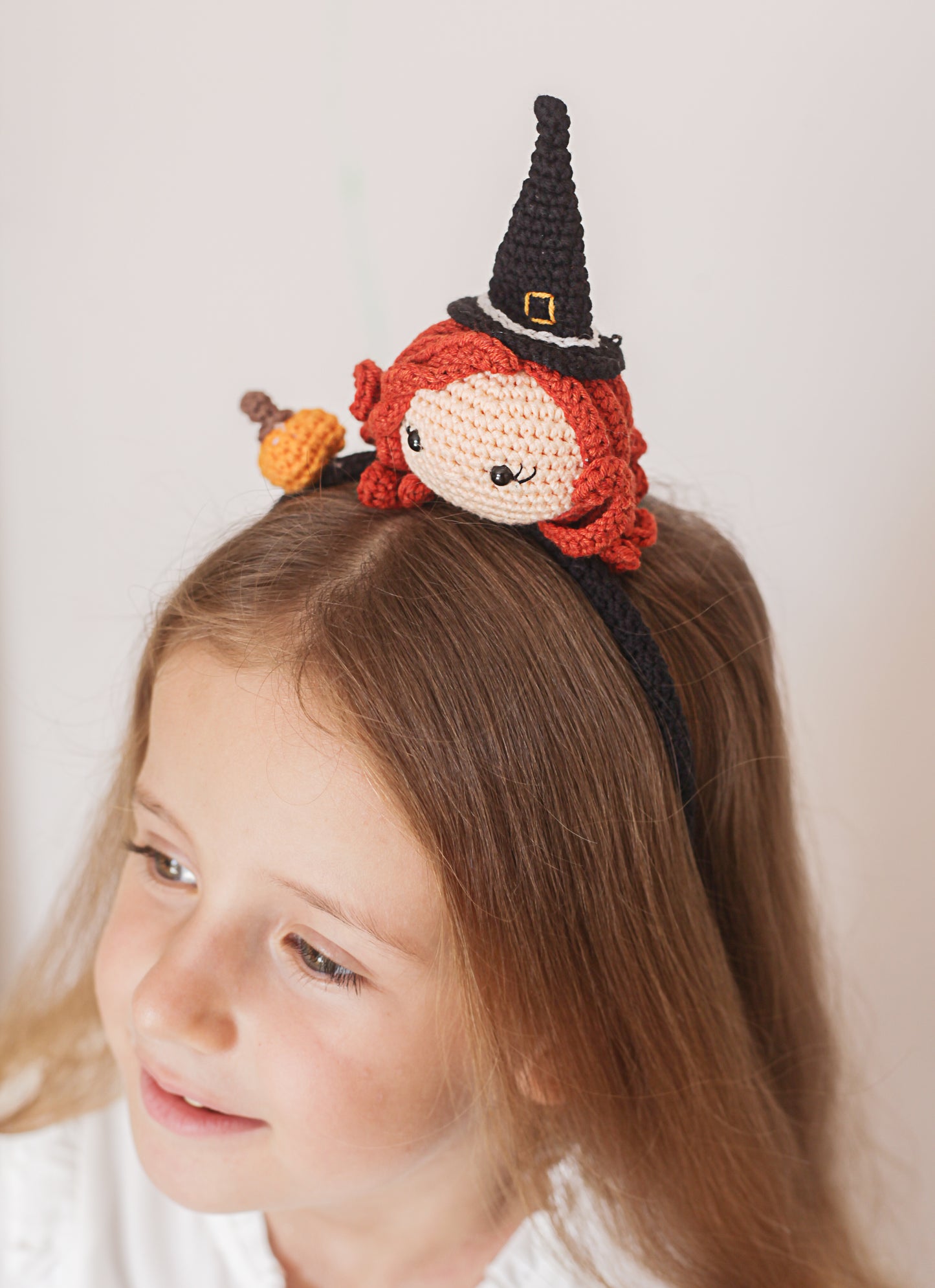 Halloween Trendy Girls' Gifts : Crochet Hair Clips . Barrettes for Teens, Granddaughters, Girl Outfits, with Embroidery Designs