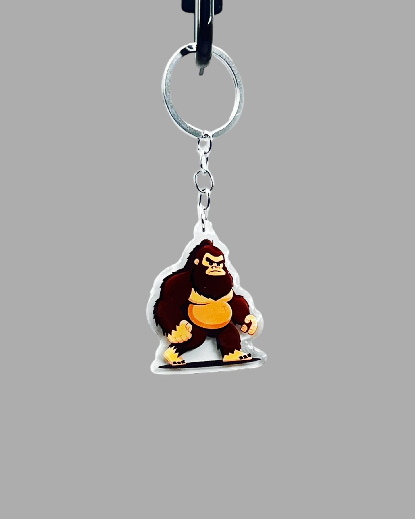 Sasquatch Acrylic keychain, Wildlife Cute kawaii memorial ornament, pet portrait charm, backpack fob, dad car décor, stocking stuffer, birthday gift