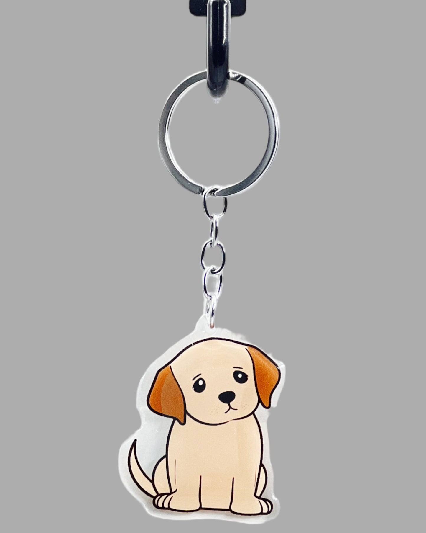 Golden Labrador Dog Acrylic keychain, Cute kawaii memorial ornament, pet portrait charm gift, backpack photo fob, dad car décor, dog mom gift