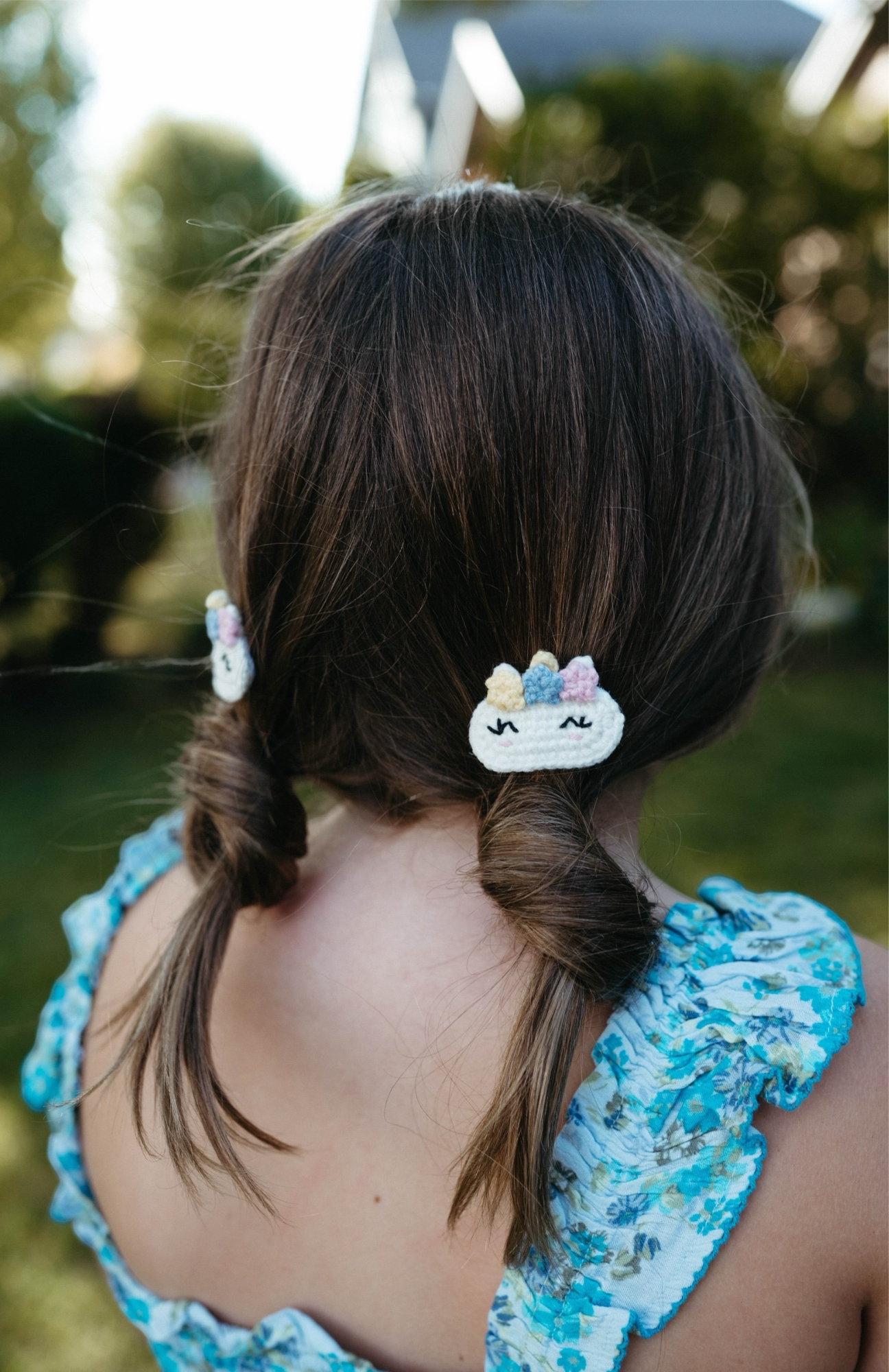 Crochet Trim Snap Hair Clips, Hair barrettes for kids