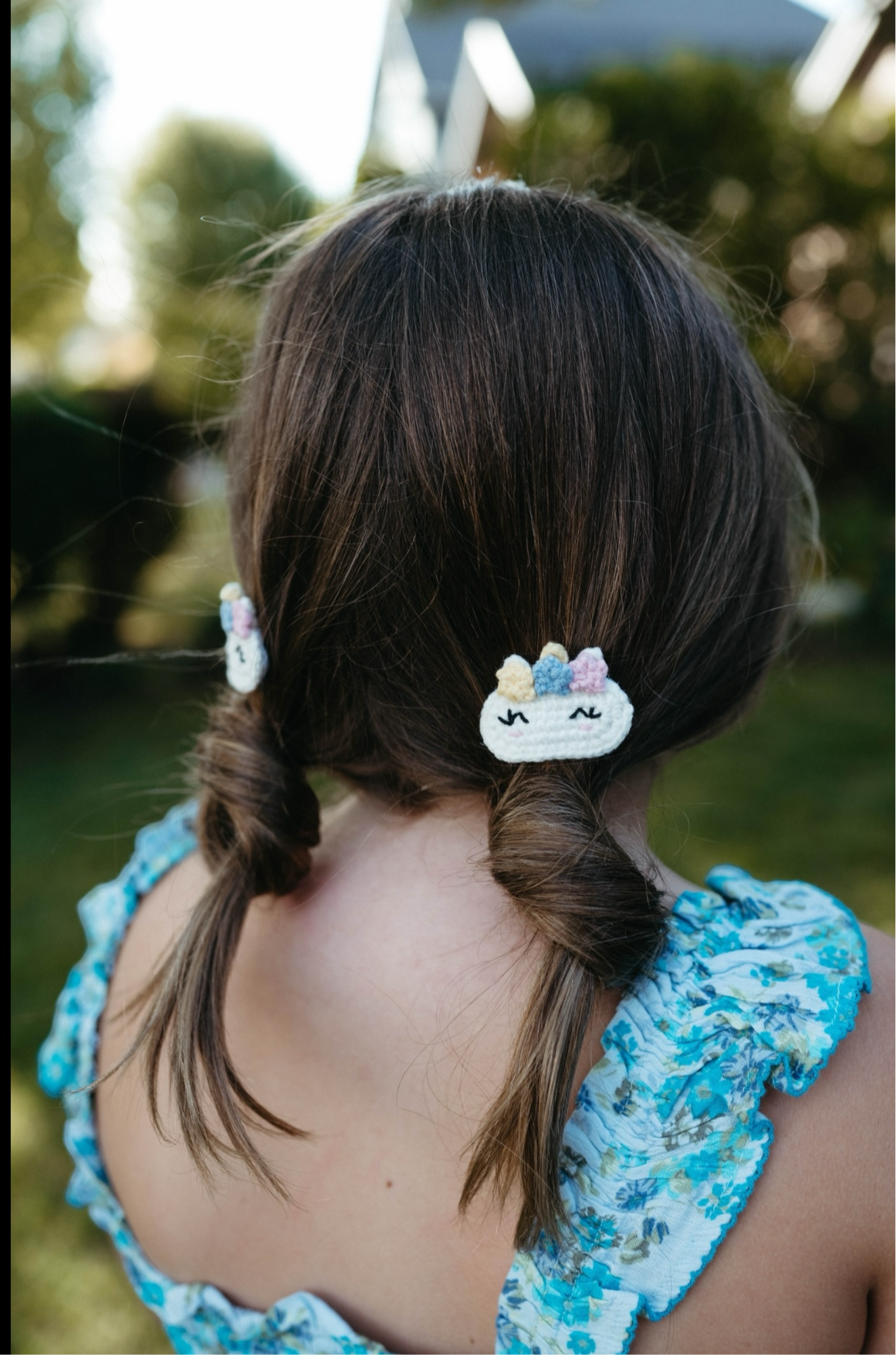 Crochet Trim Snap Hair Clips, Hair barrettes for kids