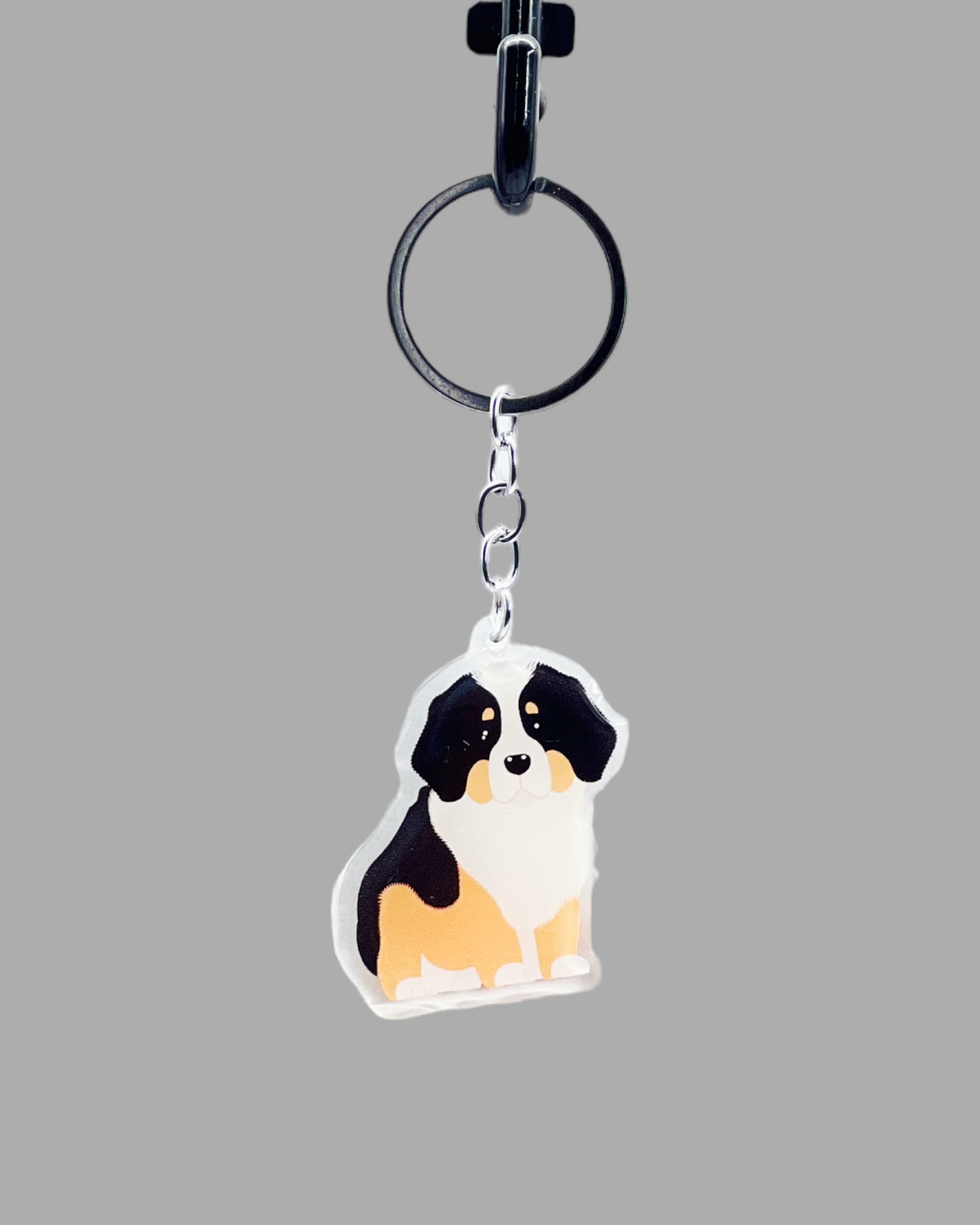 Dog  Acrylic Keychain Cute kawaii memorial ornament, pet portrait charm gift  backpack photo fob, dad car décor, dog mom gift