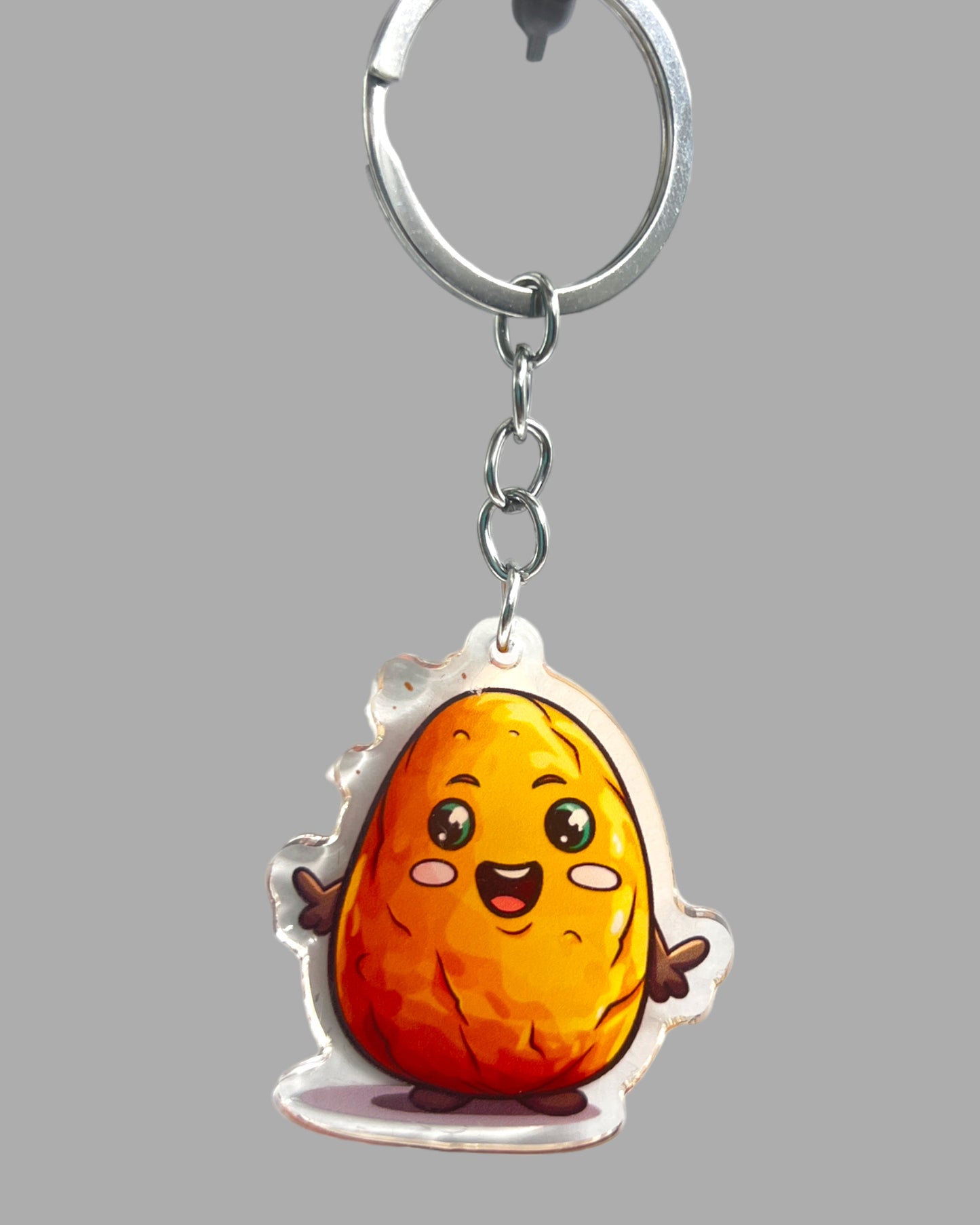 Potato Acrylic Keychain, Cute kawaii memorial ornament, pet portrait charm, backpack fob, dad car décor, stocking stuffer, birthday gift, Other