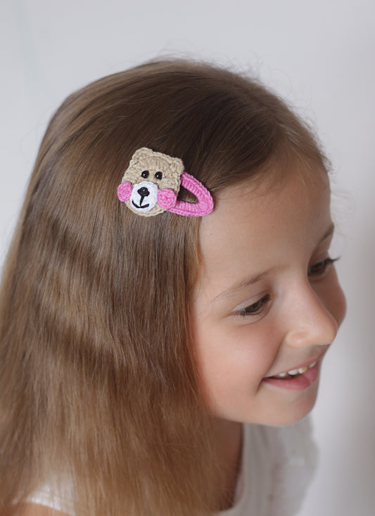 Trendy Girls' Gifts : Crochet Hair Clips . Barrettes for Teens, Granddaughters, Newborn Girl Outfits, with Embroidery Designs