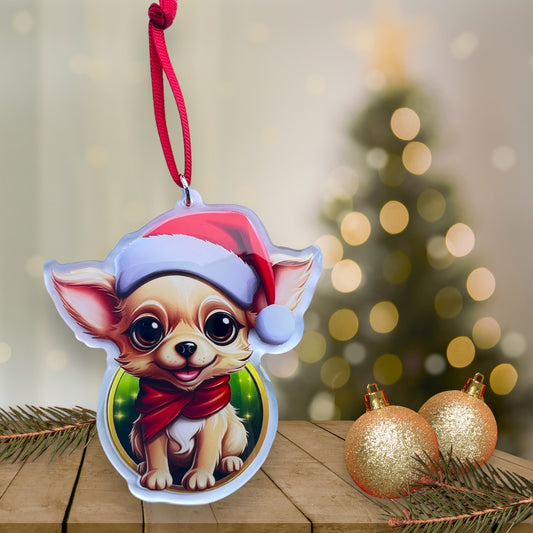 Acrylic Pet ornament, Christmas Ornament, Pet Memorial Ornament,Christmas Photo Ornament, Pet Portrait