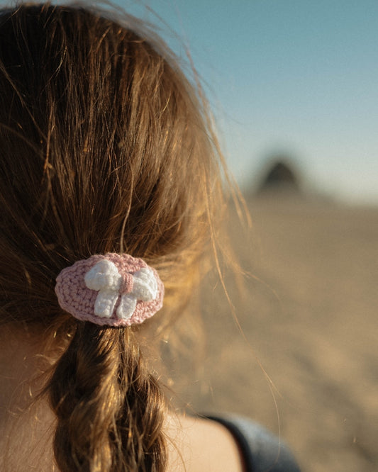 Crochet Trim Snap Hair Clips, Hair barrettes for kids