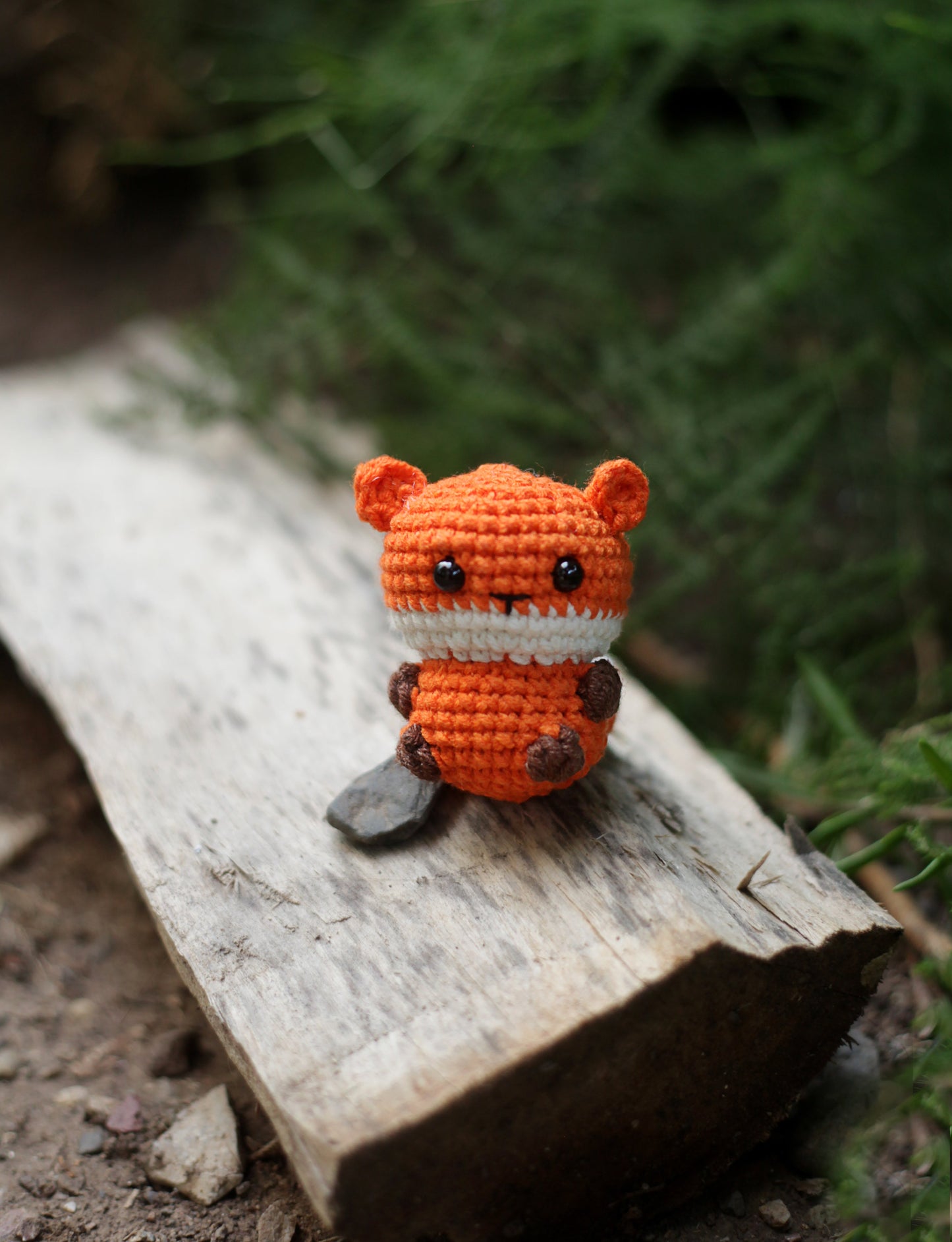 Fox Crochet Miniature Doll .  Perfect Sensory Fidget Toy . Car and Office Desk Decor . Pocket Hug, Cute DIY Baby Mobile and Stocking Stuffer