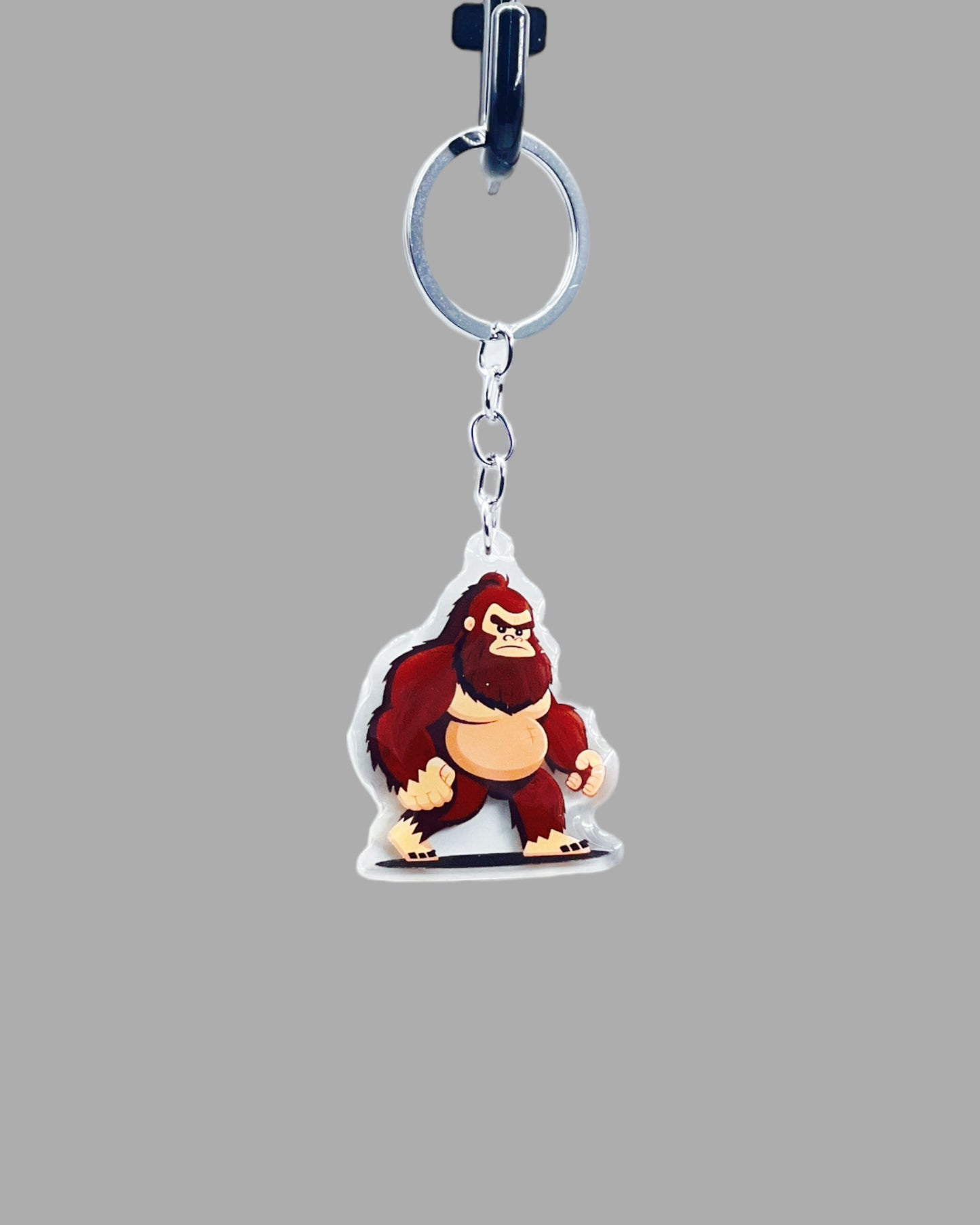 Sasquatch Acrylic keychain, Cute kawaii memorial ornament, pet portrait charm, backpack fob, dad car décor, stocking stuffer, birthday gift