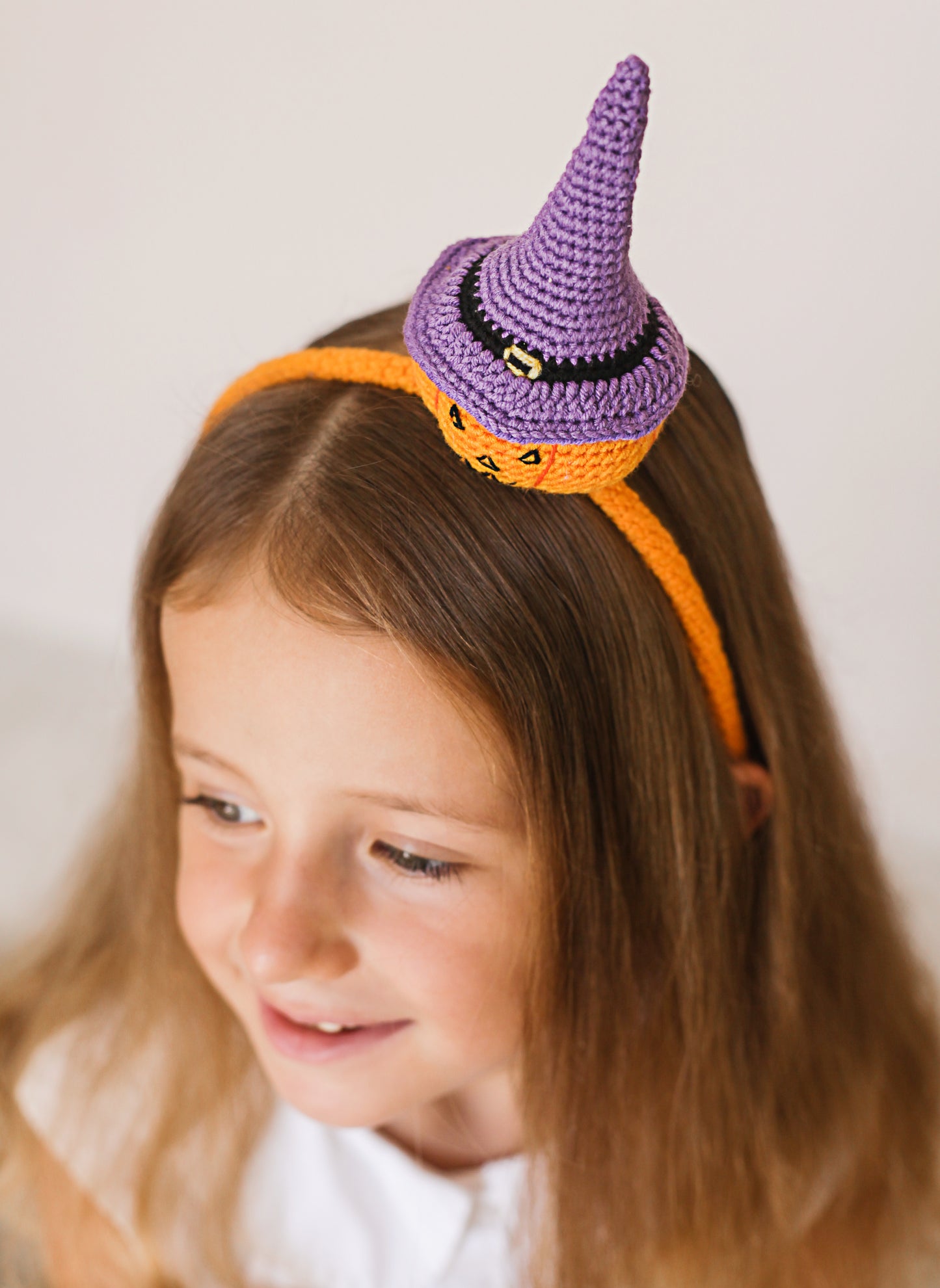 Halloween Headband Girls' Gifts : Crochet Hair Clips . Barrettes for Teens, Granddaughters, Girls Outfits, with Embroidery Designs