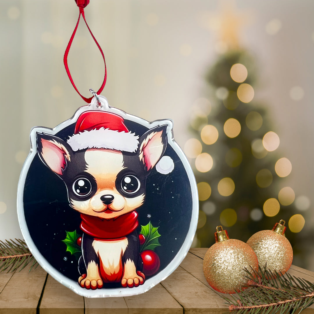 Acrylic Pet ornament, Christmas Ornament, Pet Memorial Ornament,Christmas Photo Ornament, Pet Portrait