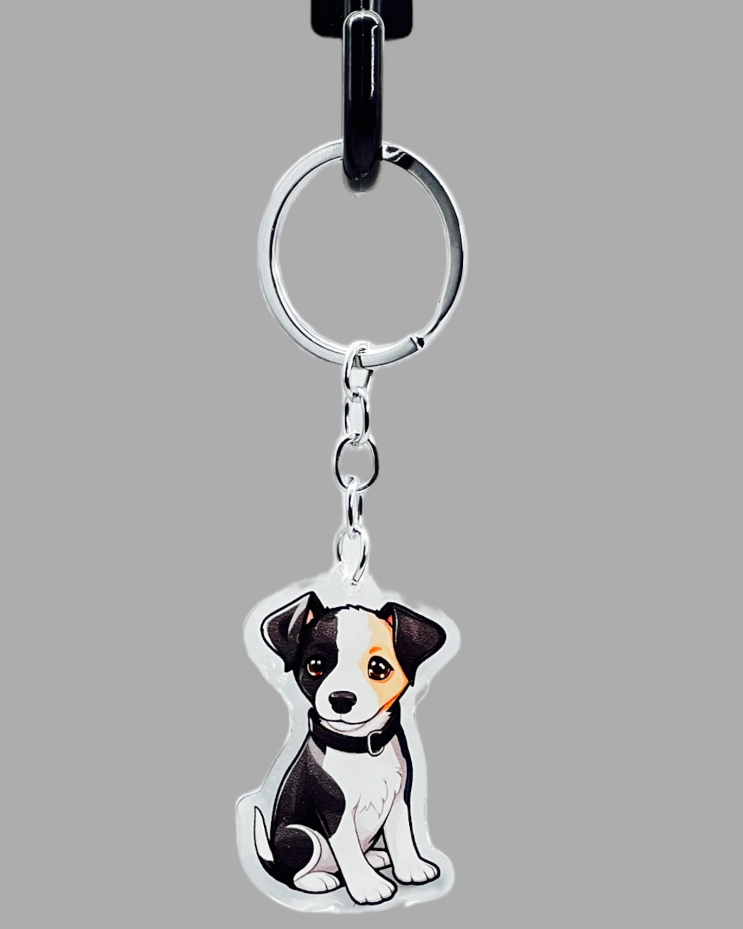 Jack Russell Terrier Acrylic keychain, Cute kawaii memorial ornament, pet portrait charm gift, backpack fob, dad car décor, dog mom gift