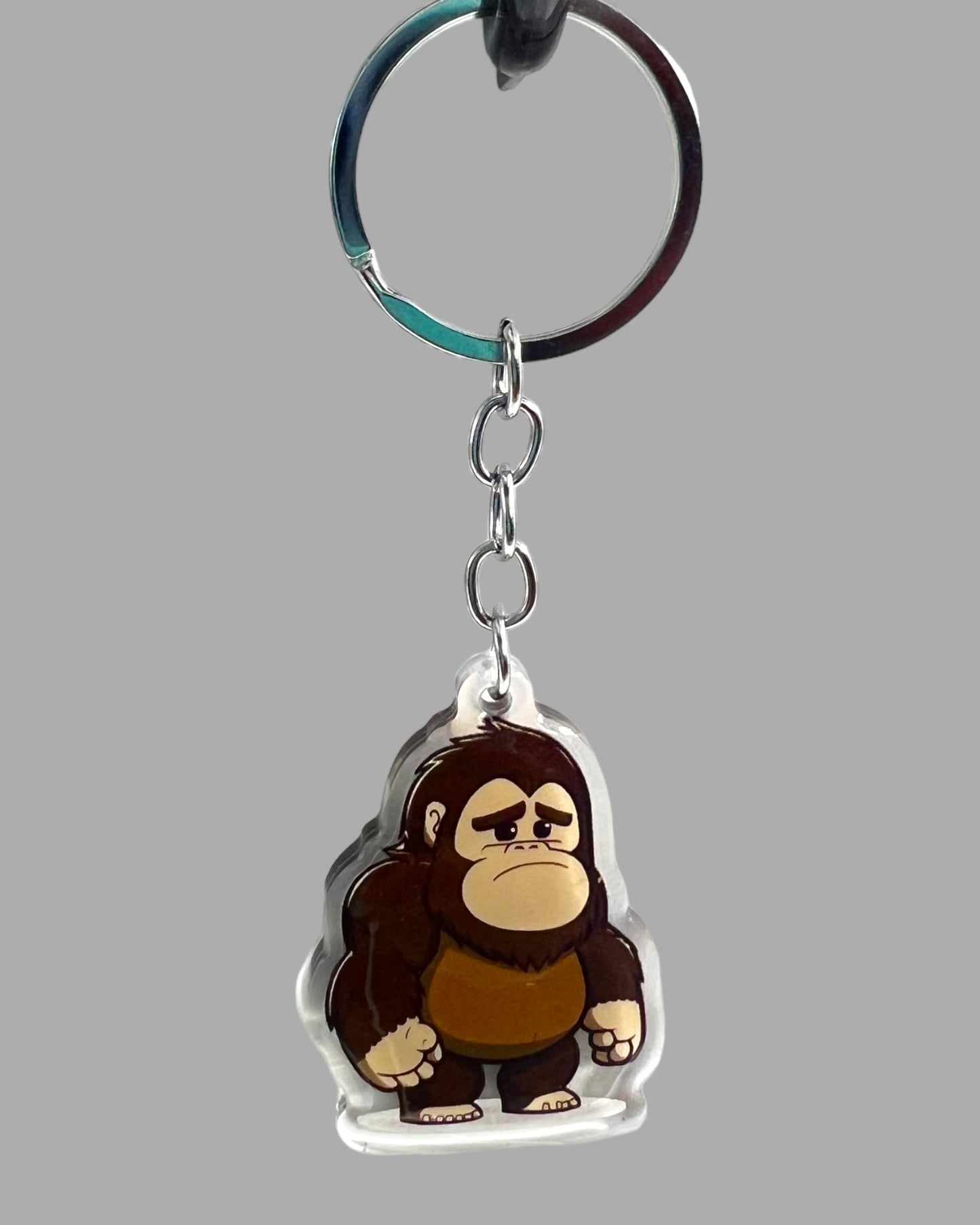 Sasquatch Acrylic Keychain, Wildlife Cute kawaii memorial ornament, pet portrait charm, backpack fob, dad car décor, stocking stuffer, birthday gift