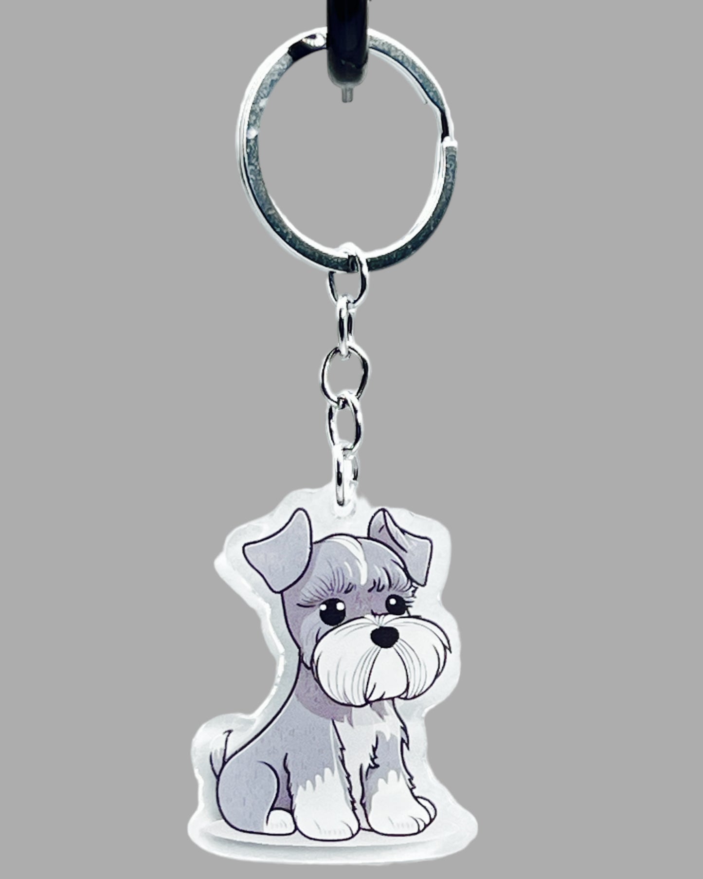 Scottish Terrier Dog Acrylic key chain, Cute kawaii memorial ornament, pet portrait charm, backpack fob, dad car décor, stocking stuffer, birthday gift