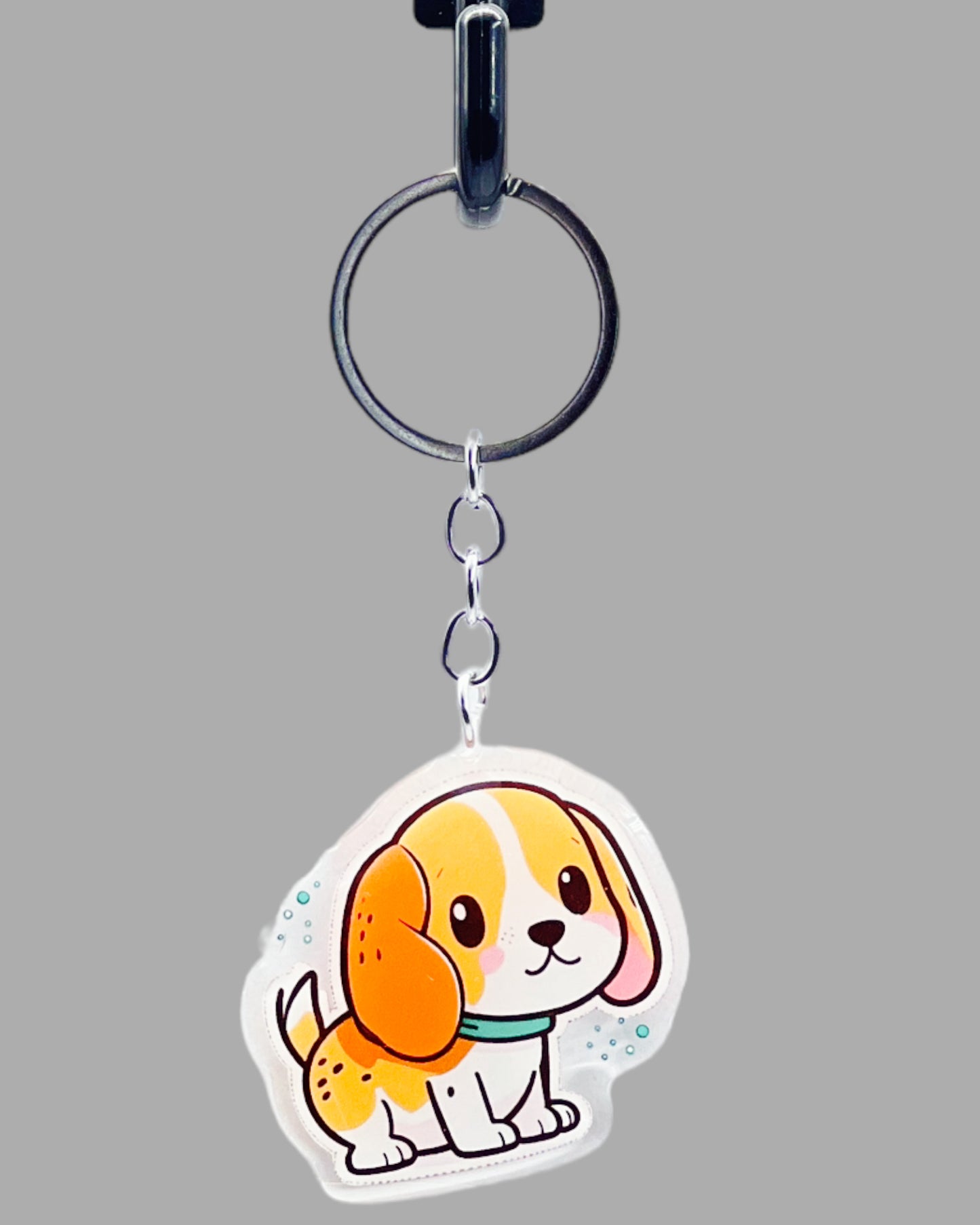 Beagle Dog Acrylic keychain Cute kawaii memorial ornament, pet portrait charm gift  backpack photo fob, dad car décor, first day of school