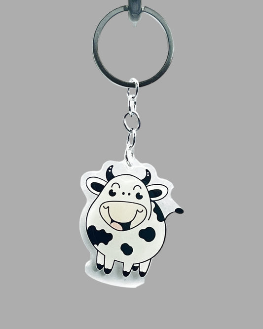 Holstein Cow Acrylic key chain