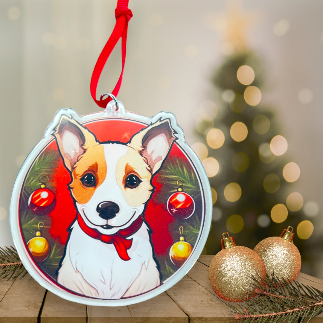 Acrylic Pet ornament, Christmas Ornament, Pet Memorial Ornament,Christmas Photo Ornament, Pet Portrait