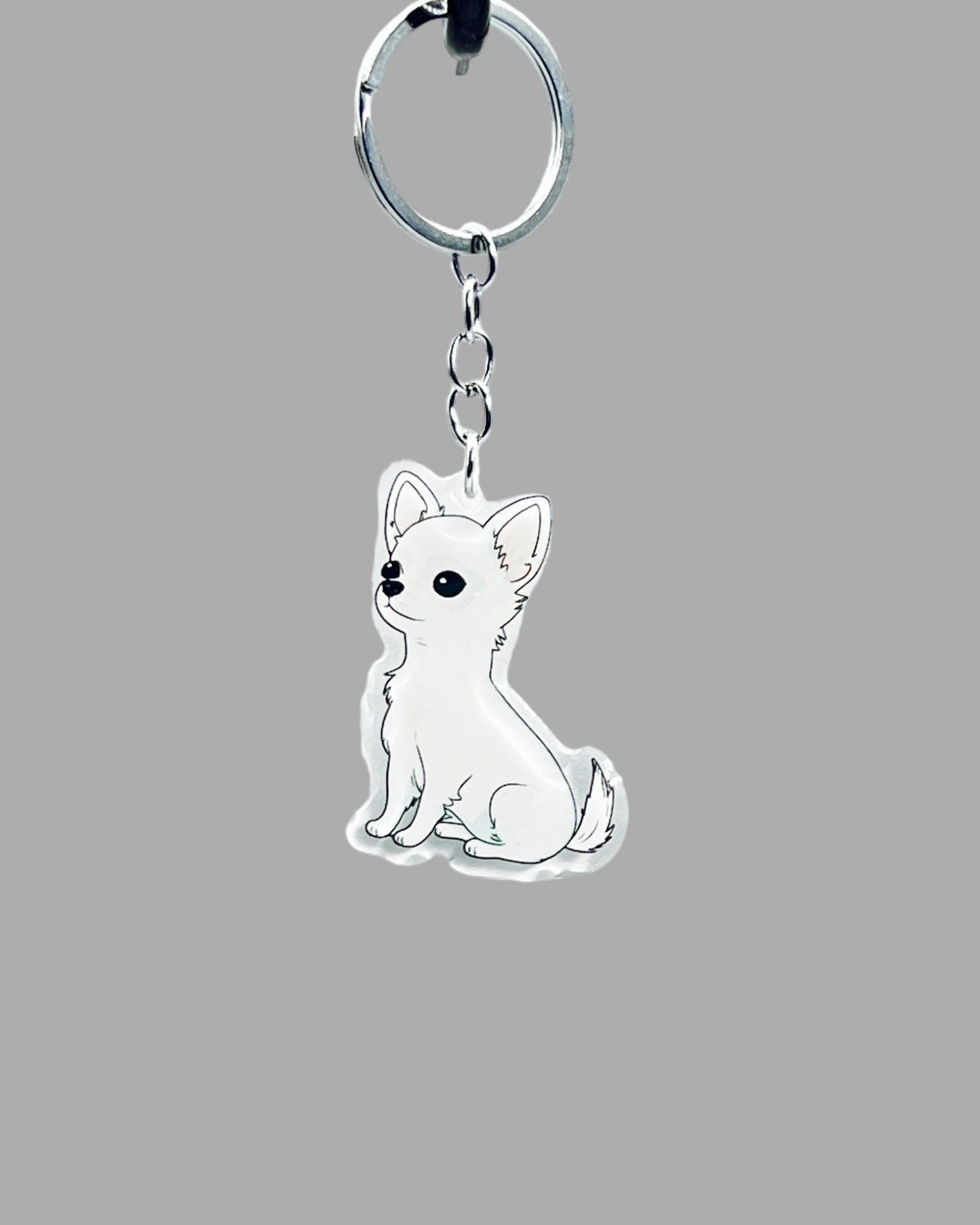 Chihuahua Acrylic Keychain Cute kawaii memorial ornament, pet portrait charm gift  backpack fob, dad car décor, dog mom