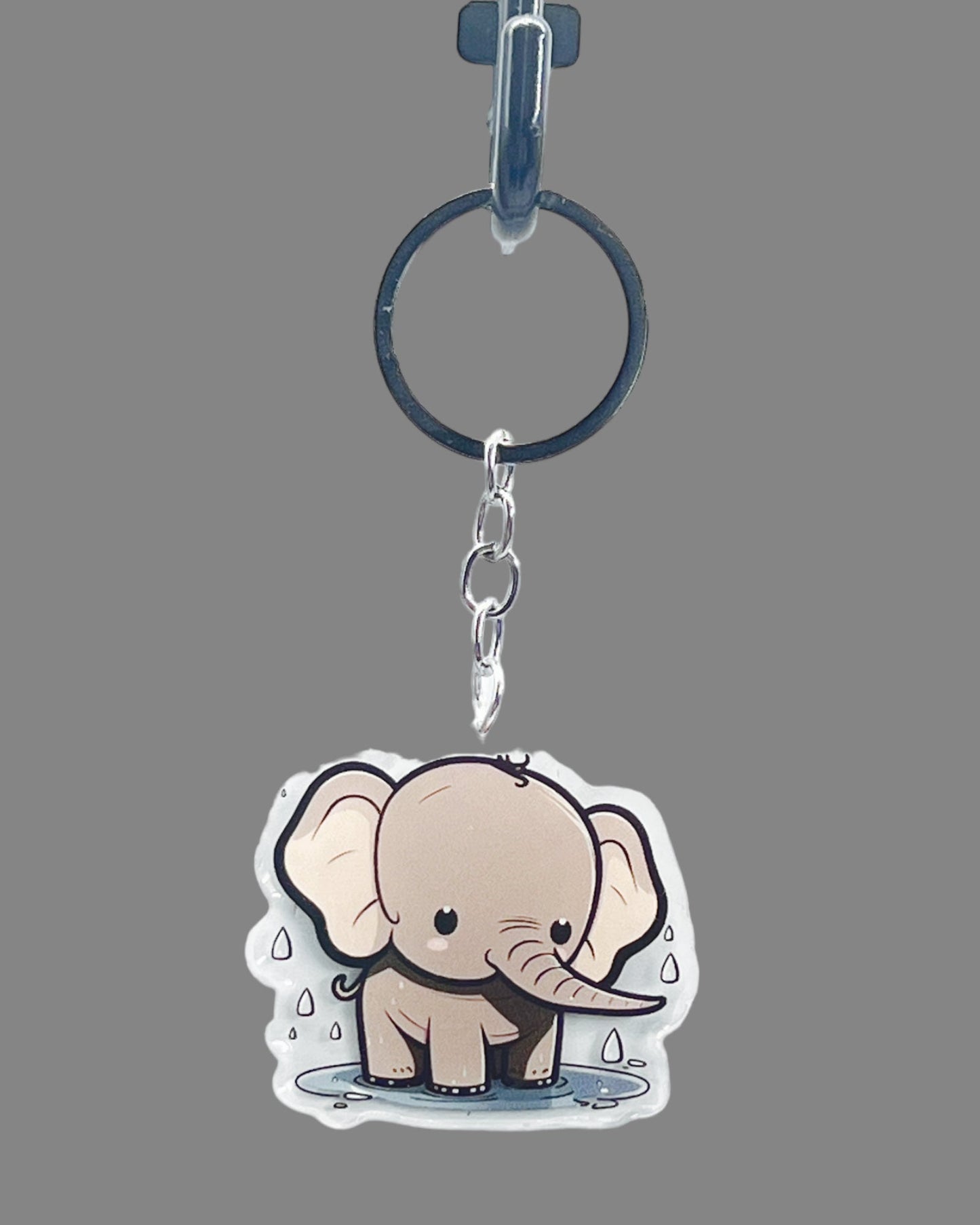 Elephant acrylic keychain