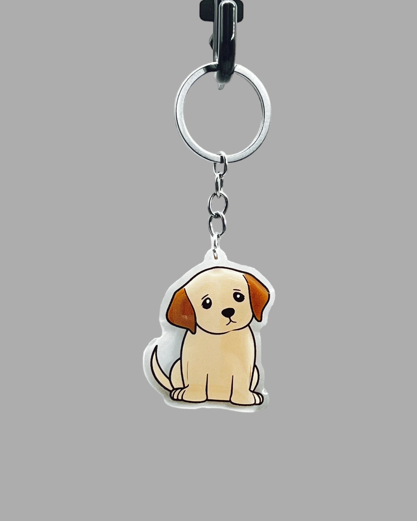 Golden Labrador Dog Acrylic keychain, Cute kawaii memorial ornament, pet portrait charm gift, backpack photo fob, dad car décor, dog mom gift